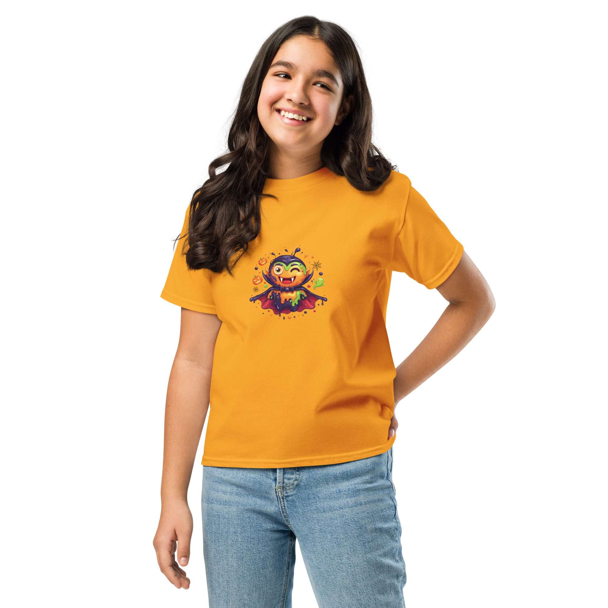 Color Splash Vampire Youth T-Shirt | Fun Halloween unisex Kids’ Tee - Image 18