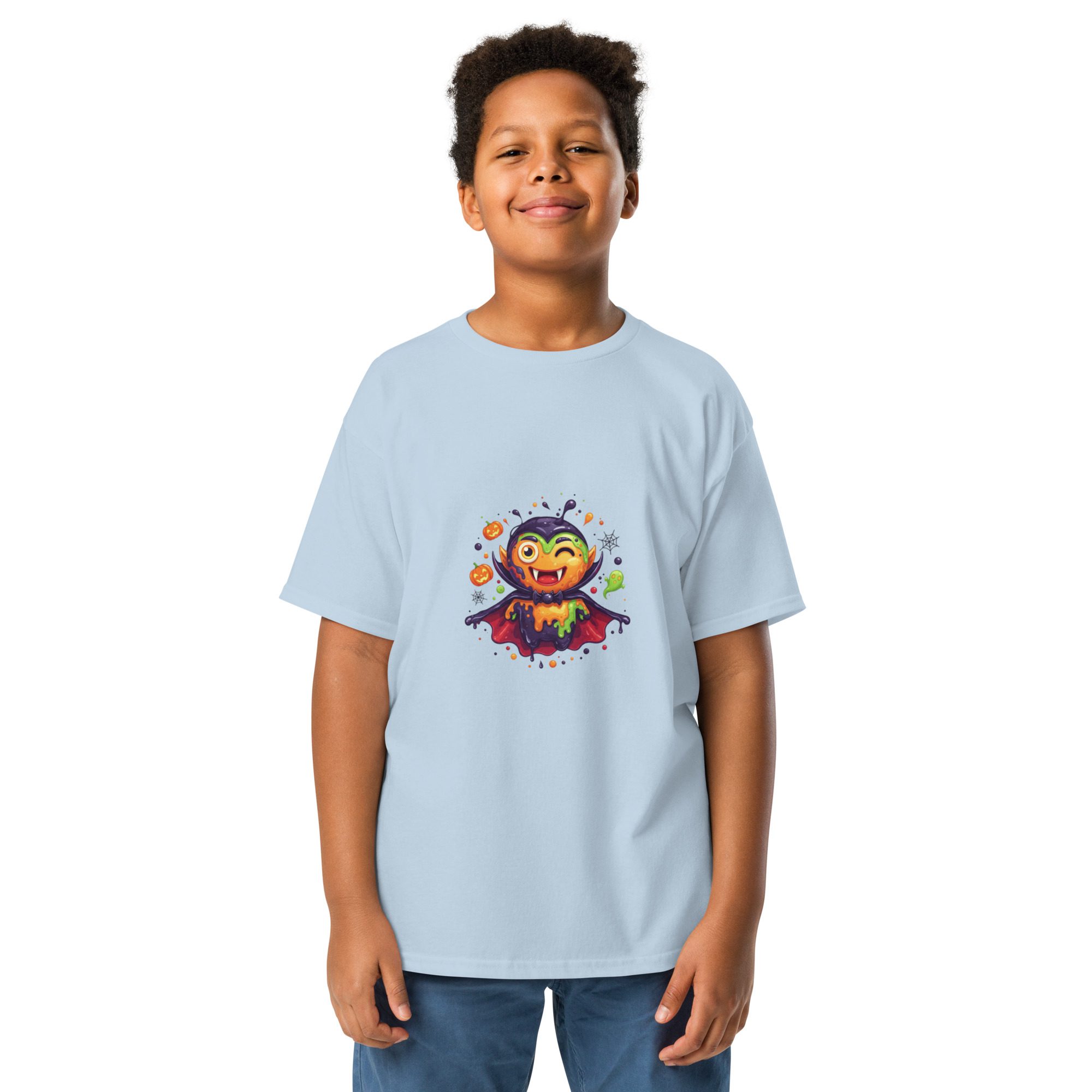 Color Splash Vampire Youth T-Shirt | Fun Halloween unisex Kids’ Tee - Image 23