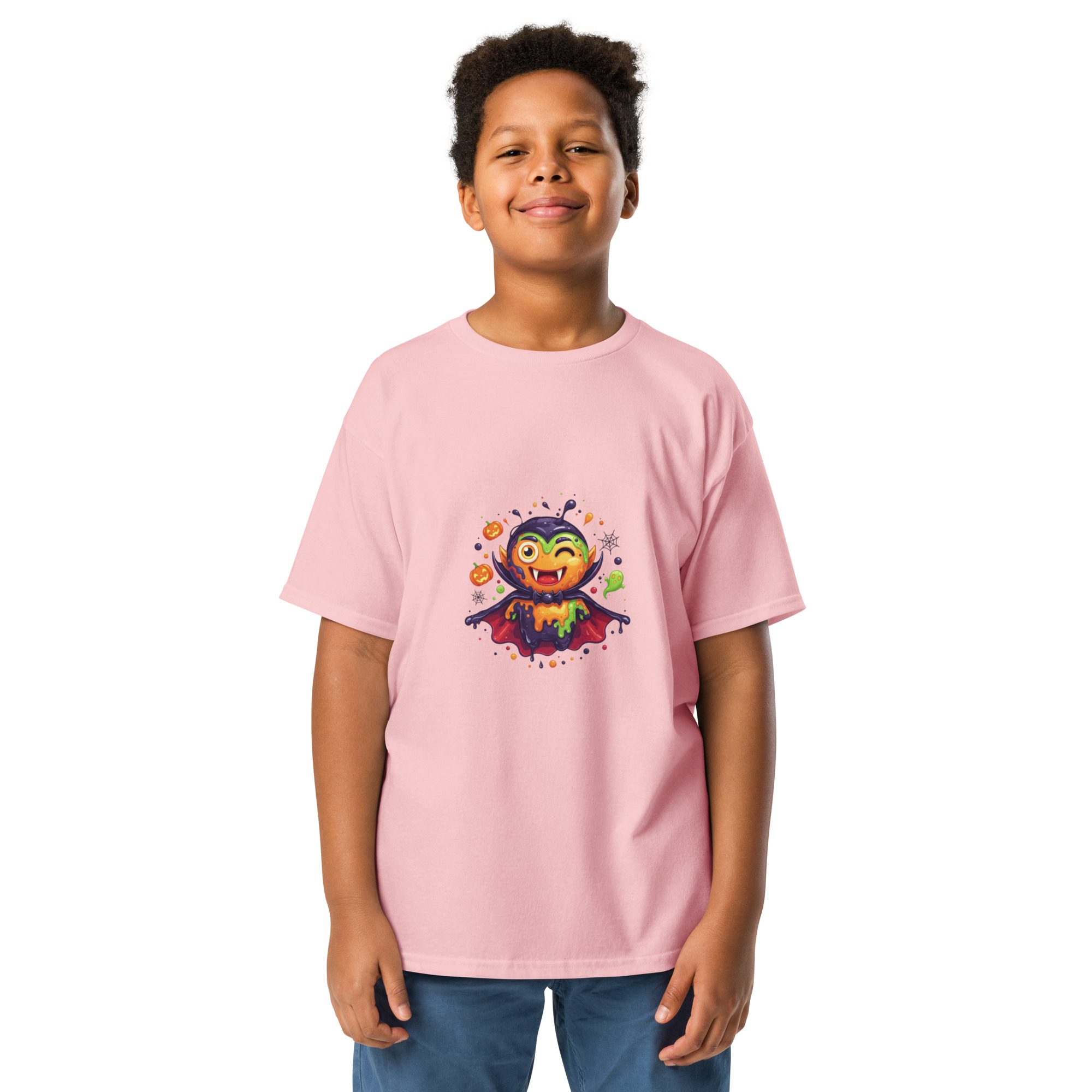 Color Splash Vampire Youth T-Shirt | Fun Halloween unisex Kids’ Tee - Image 25