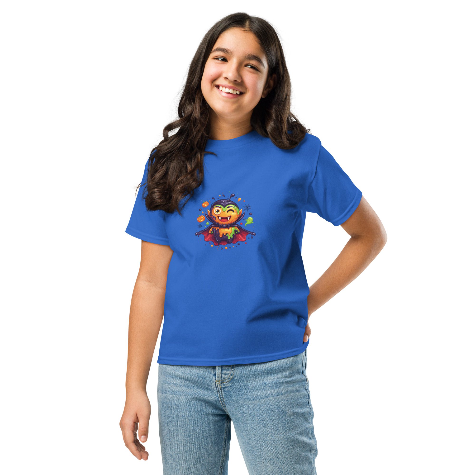 Color Splash Vampire Youth T-Shirt | Fun Halloween unisex Kids’ Tee - Image 13