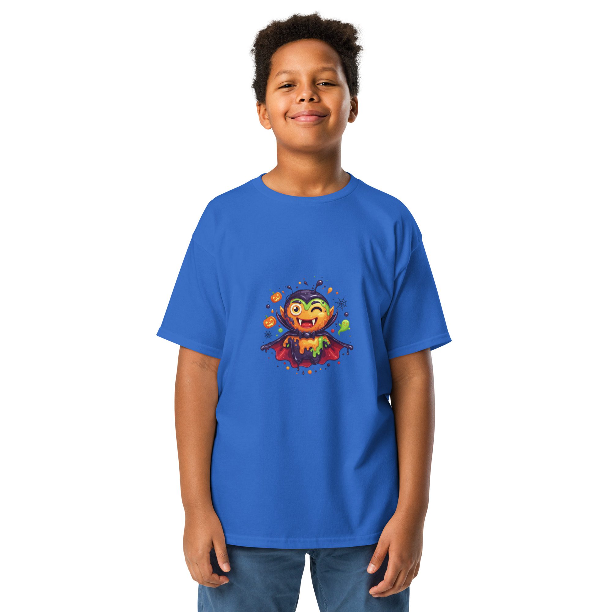 Color Splash Vampire Youth T-Shirt | Fun Halloween unisex Kids’ Tee - Image 14