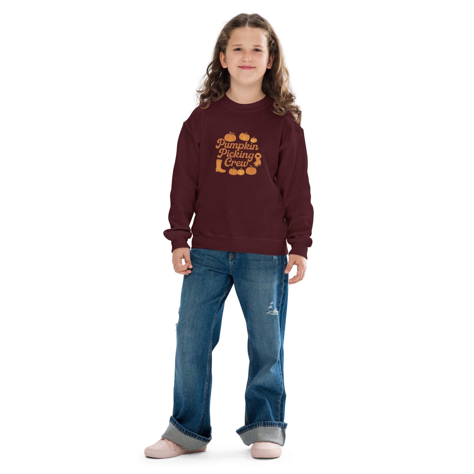 Pumpkin Picking Crew Kids’ Unisex Sweatshirt