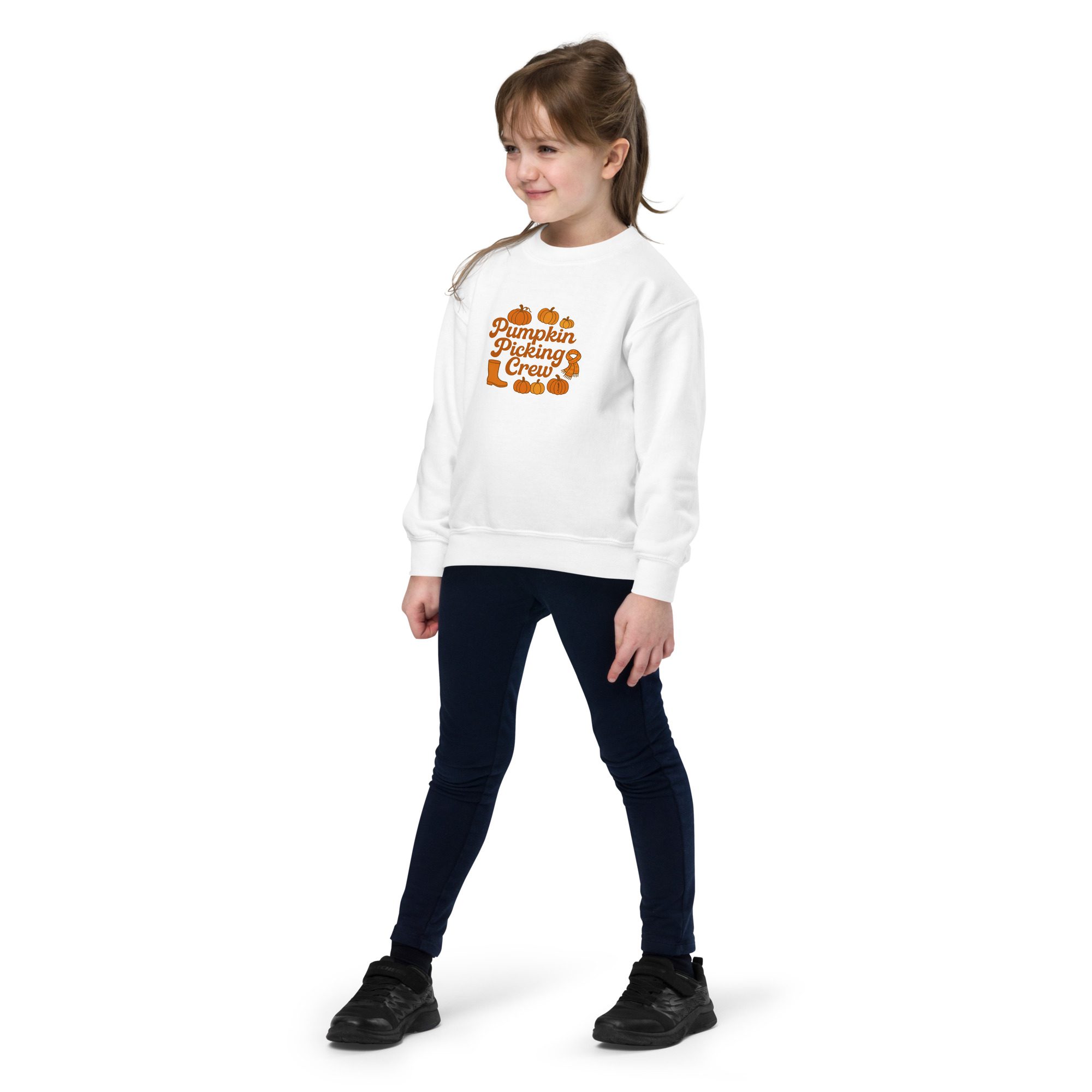 Pumpkin Picking Crew Kids’ Unisex Sweatshirt - Image 8