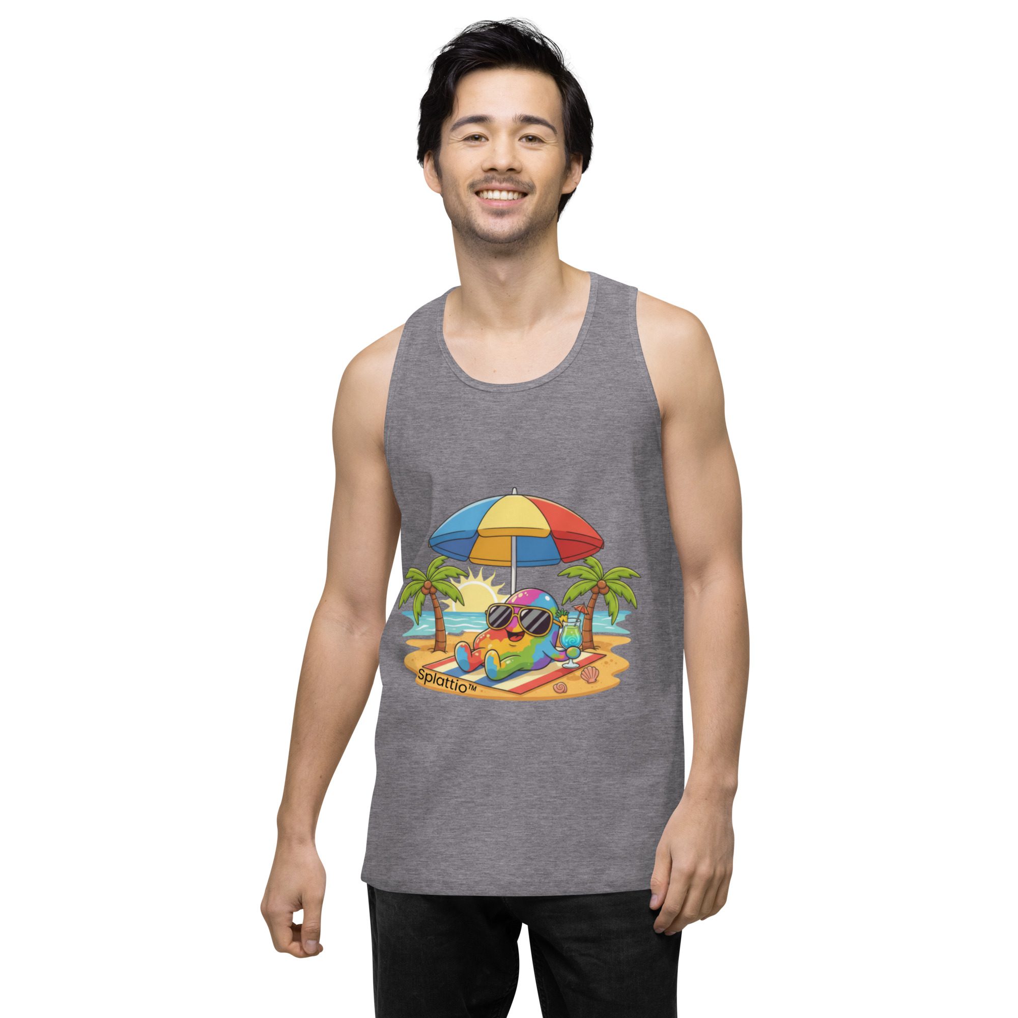 Splattio™ “Beach Vibes” Men’s Tank Top - Image 17