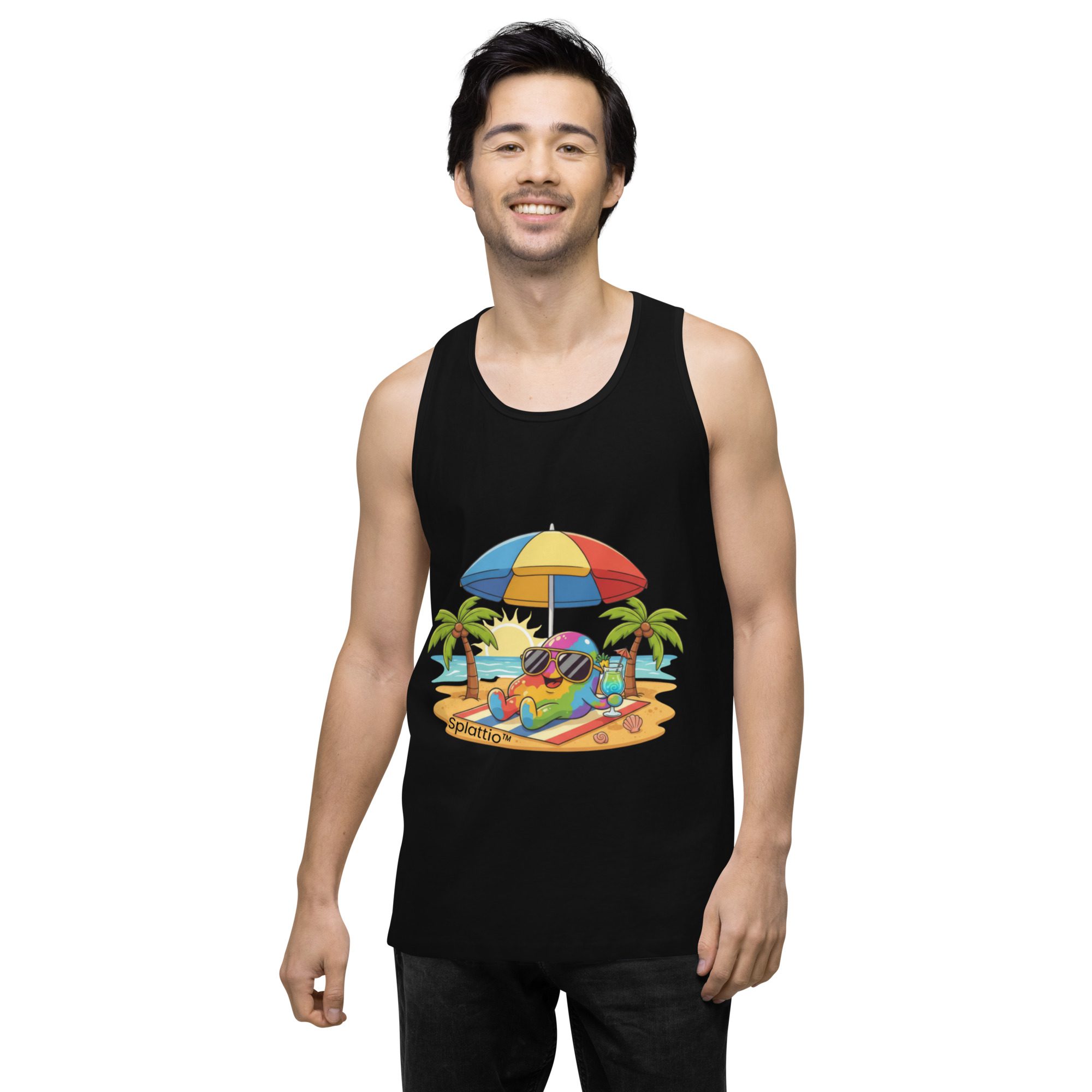 Splattio™ “Beach Vibes” Men’s Tank Top - Image 2