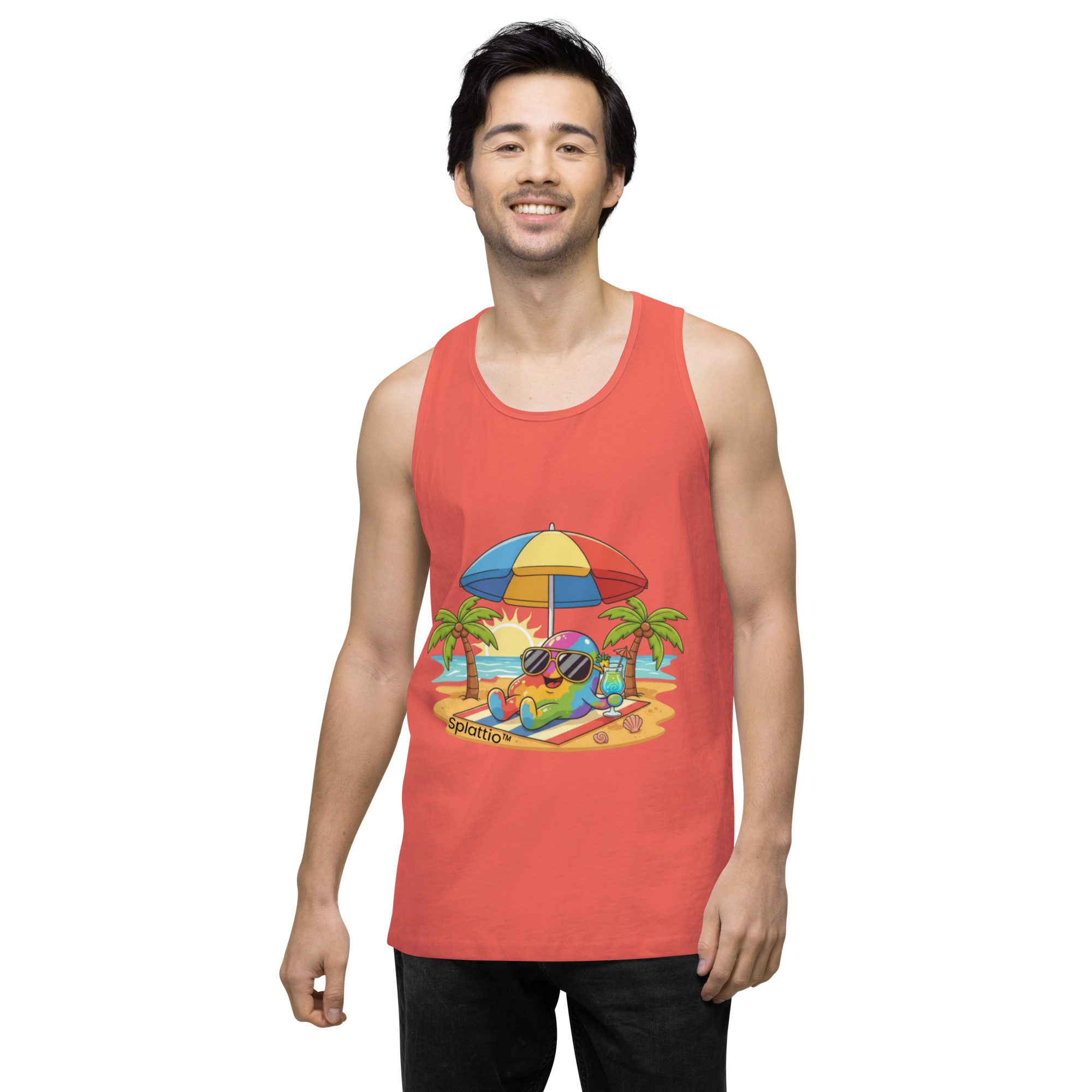 Splattio™ “Beach Vibes” Men’s Tank Top - Image 14