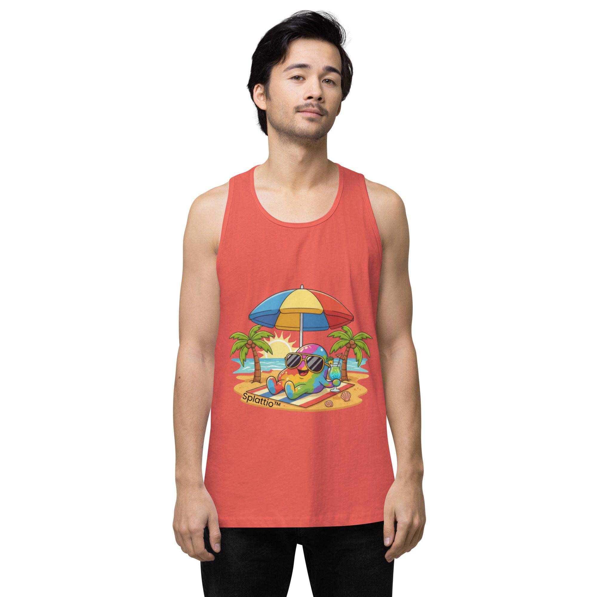 Splattio™ “Beach Vibes” Men’s Tank Top - Image 13