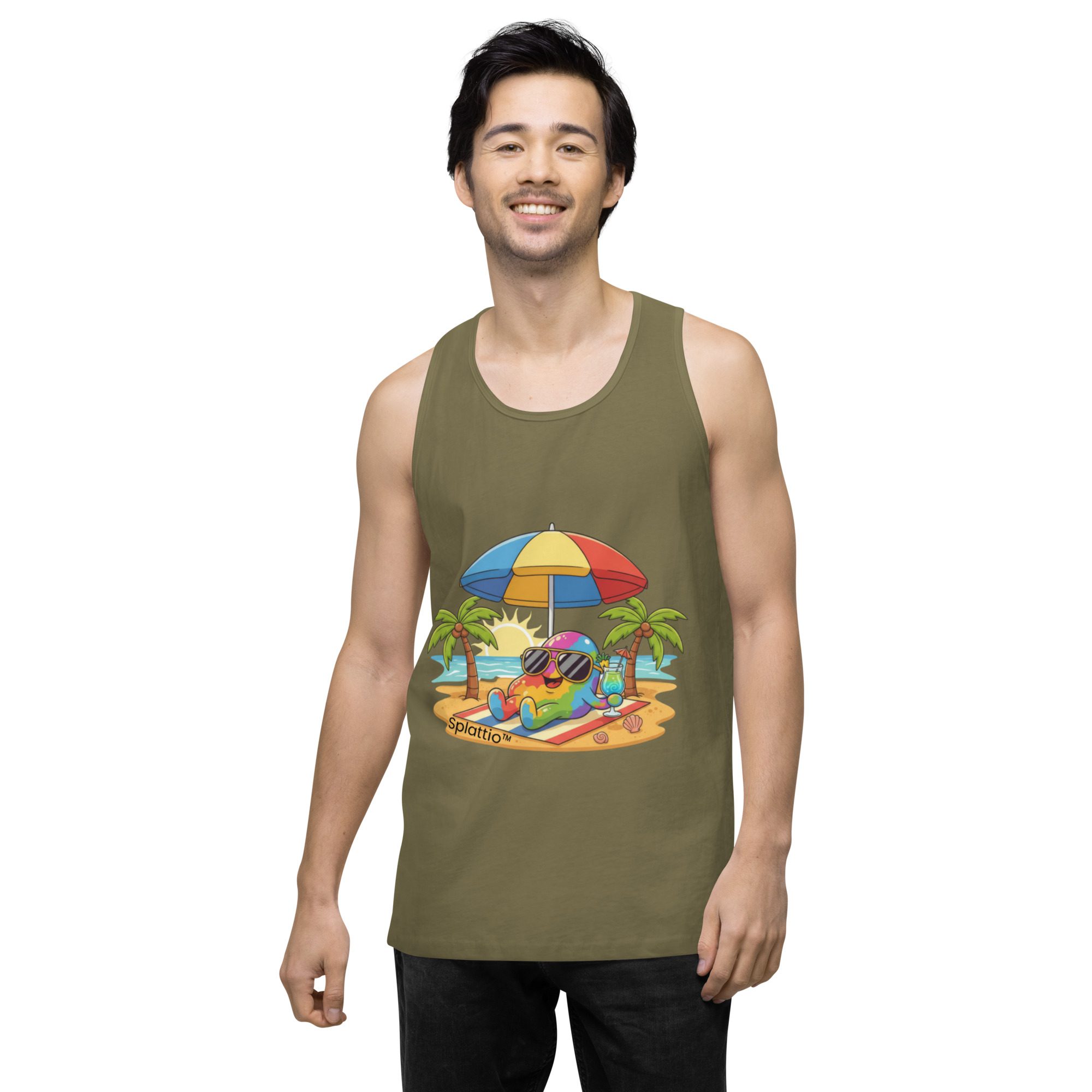 Splattio™ “Beach Vibes” Men’s Tank Top - Image 11