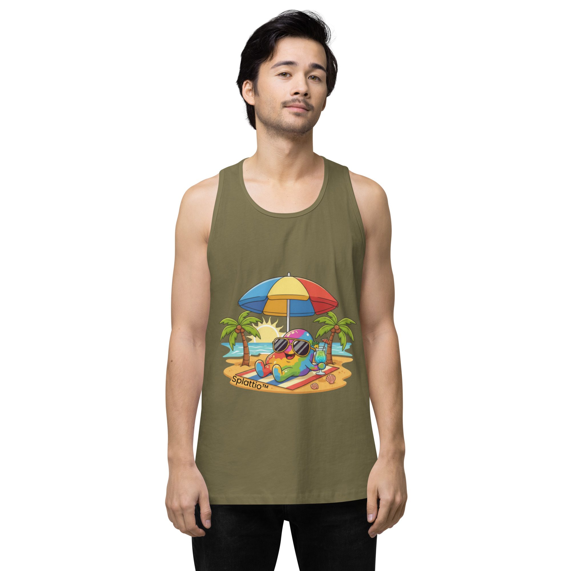 Splattio™ “Beach Vibes” Men’s Tank Top - Image 10