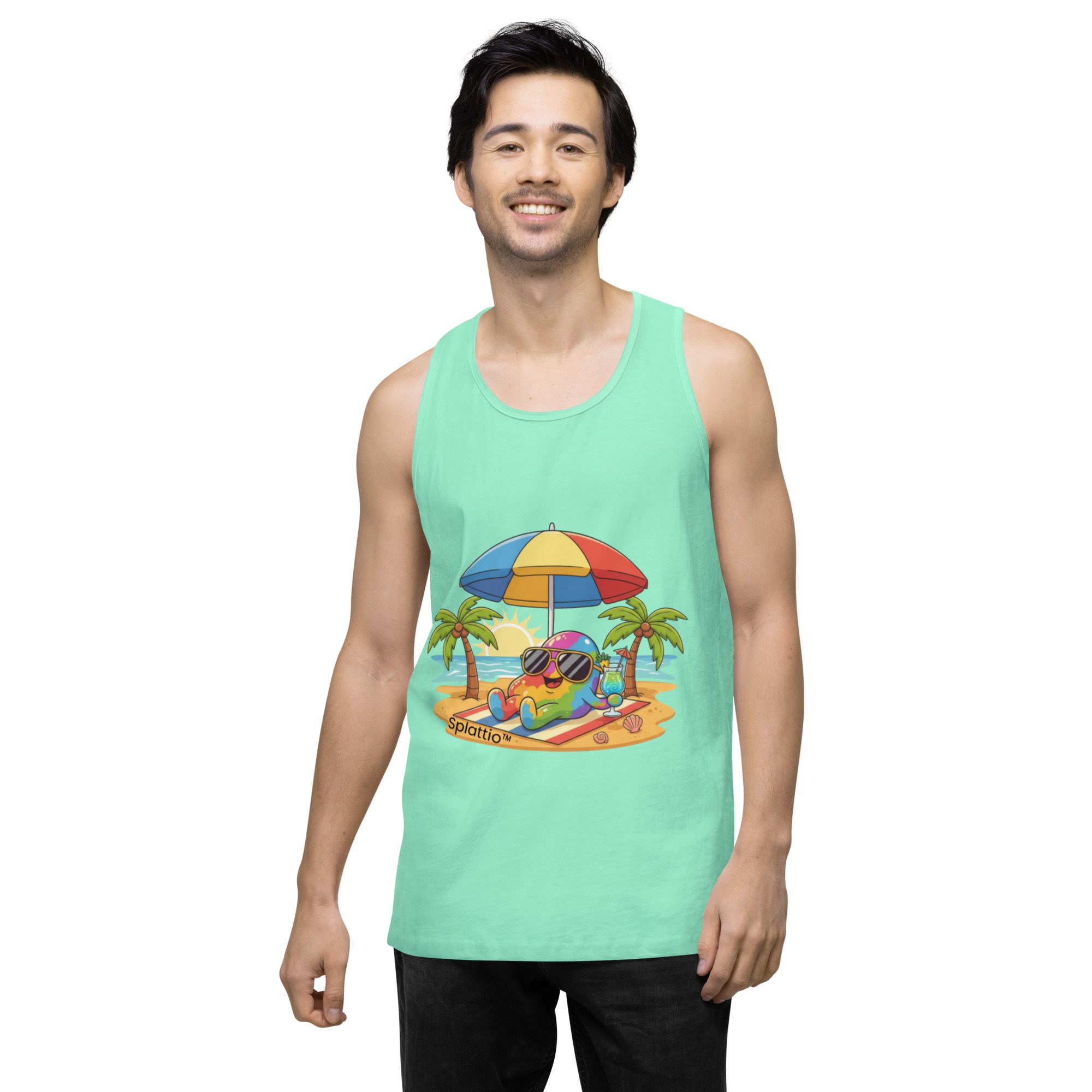 Splattio™ “Beach Vibes” Men’s Tank Top - Image 26