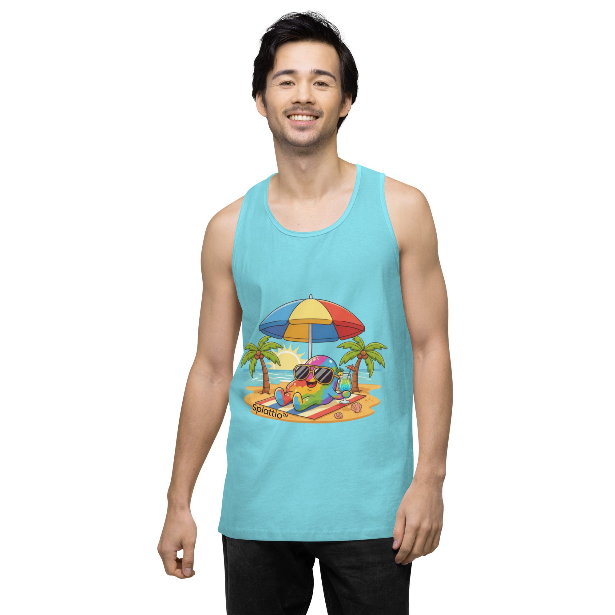 Splattio™ “Beach Vibes” Men’s Tank Top - Image 23
