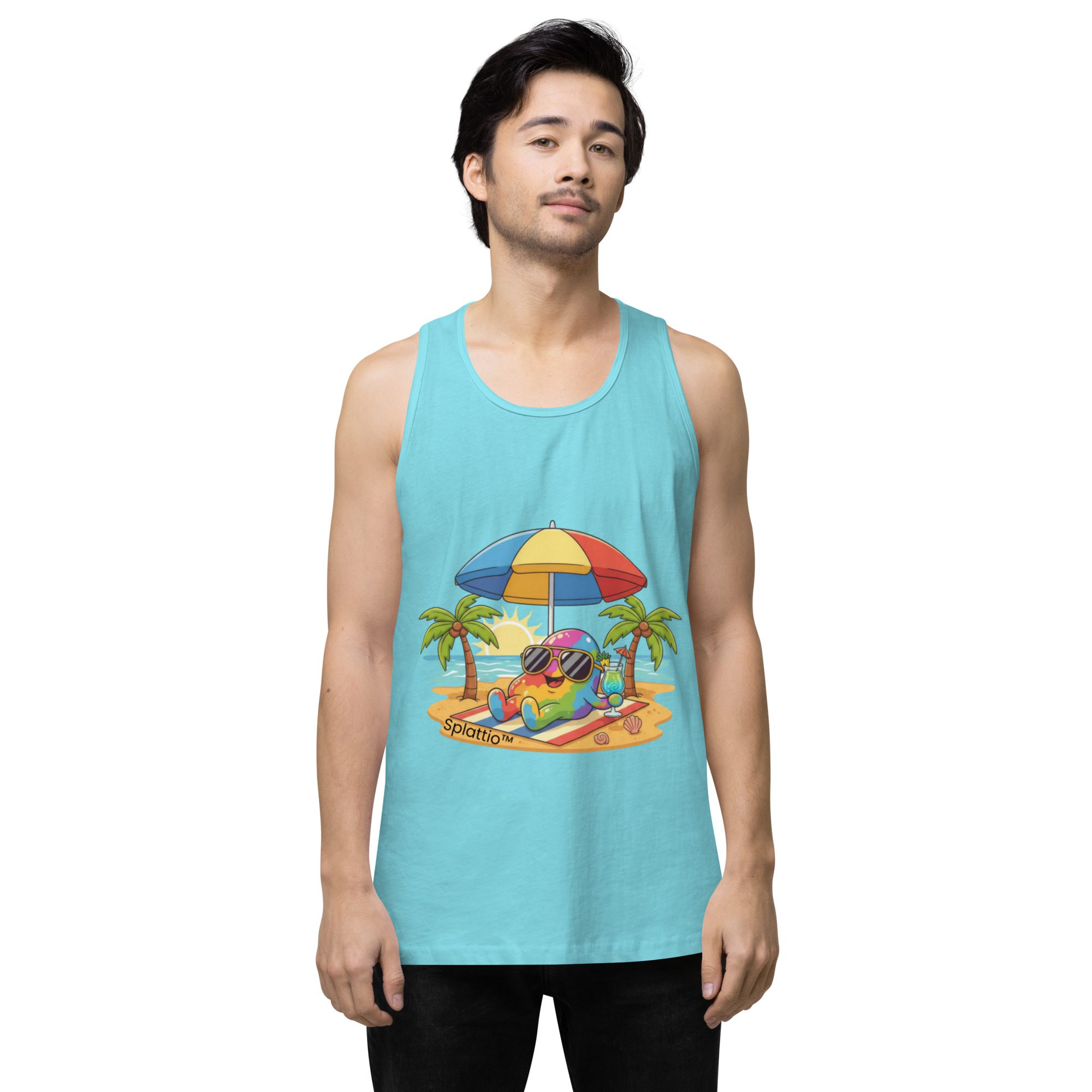 Splattio™ “Beach Vibes” Men’s Tank Top - Image 22