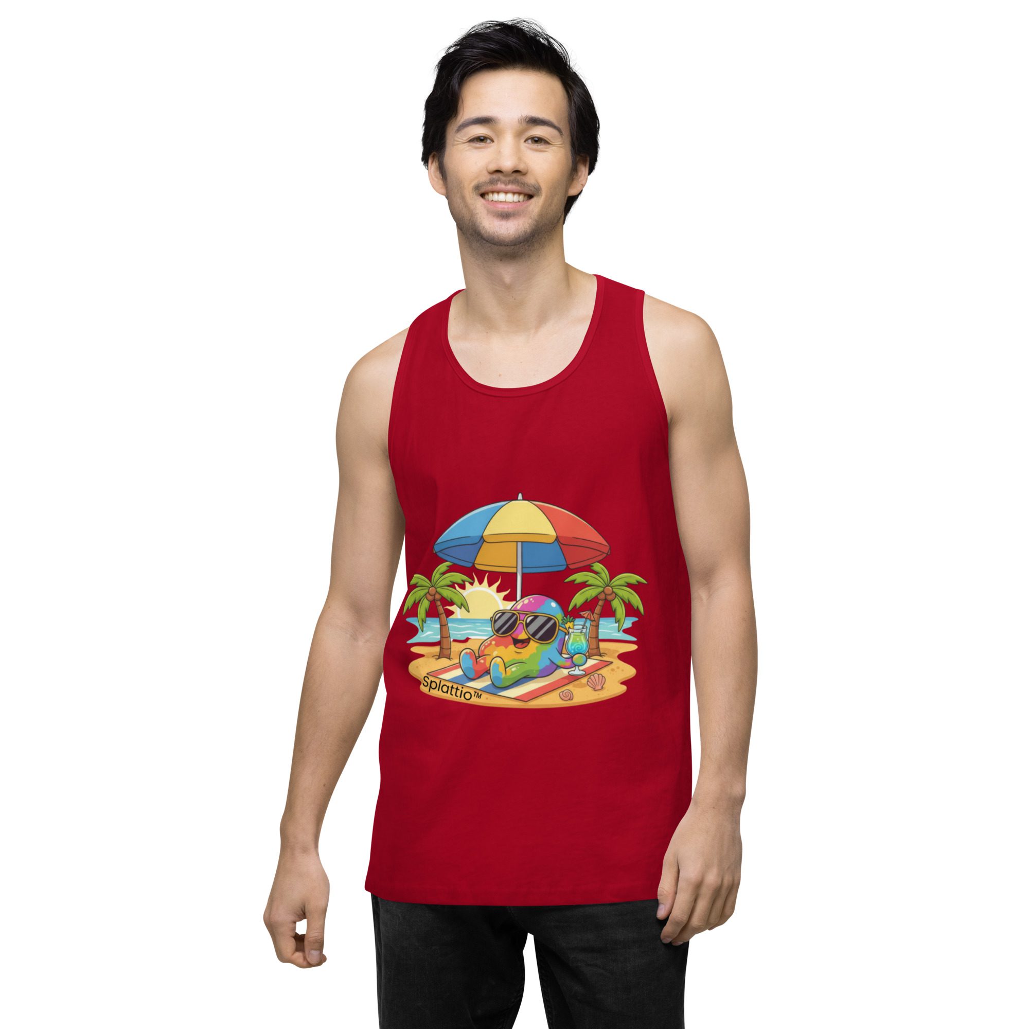 Splattio™ “Beach Vibes” Men’s Tank Top - Image 8