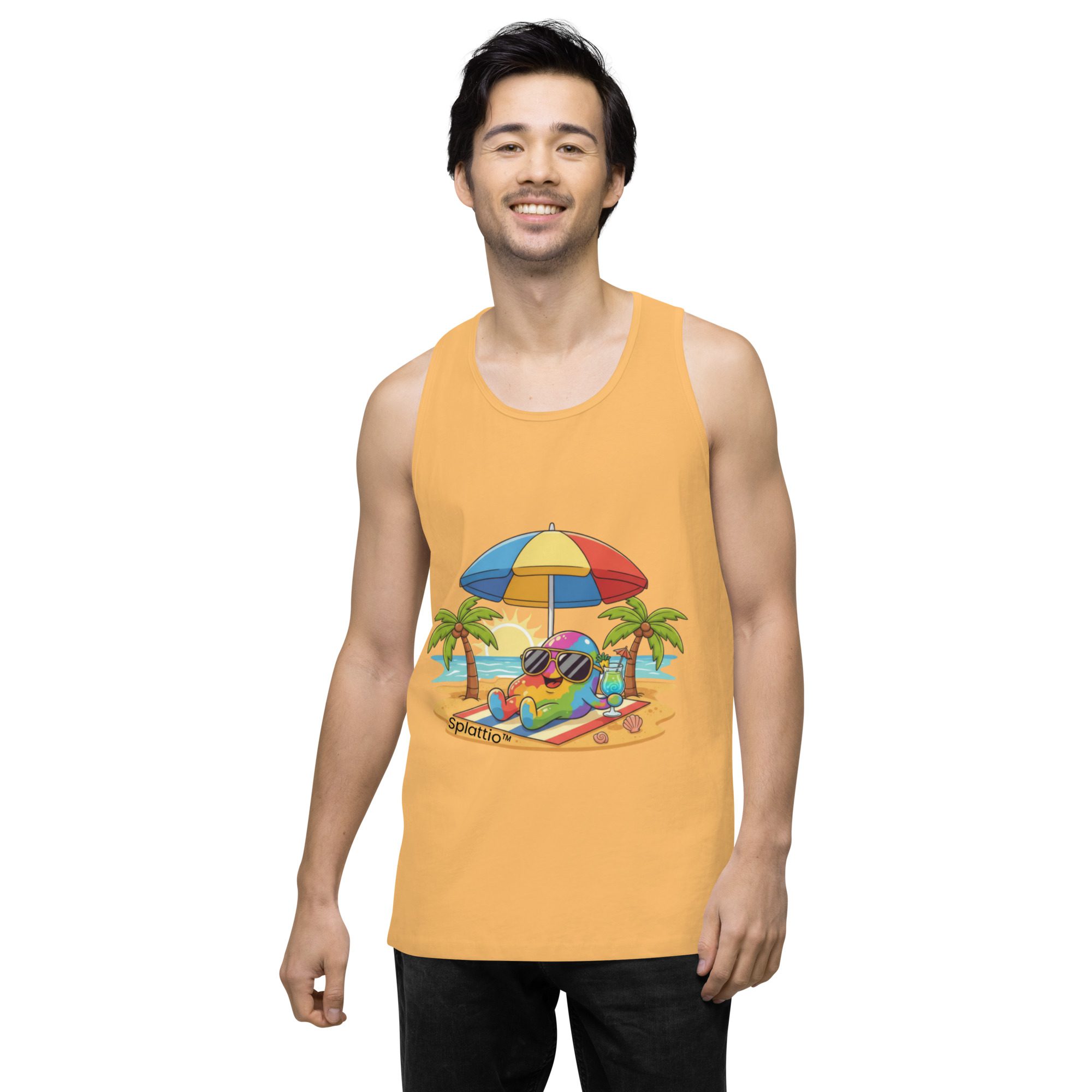 Splattio™ “Beach Vibes” Men’s Tank Top - Image 20