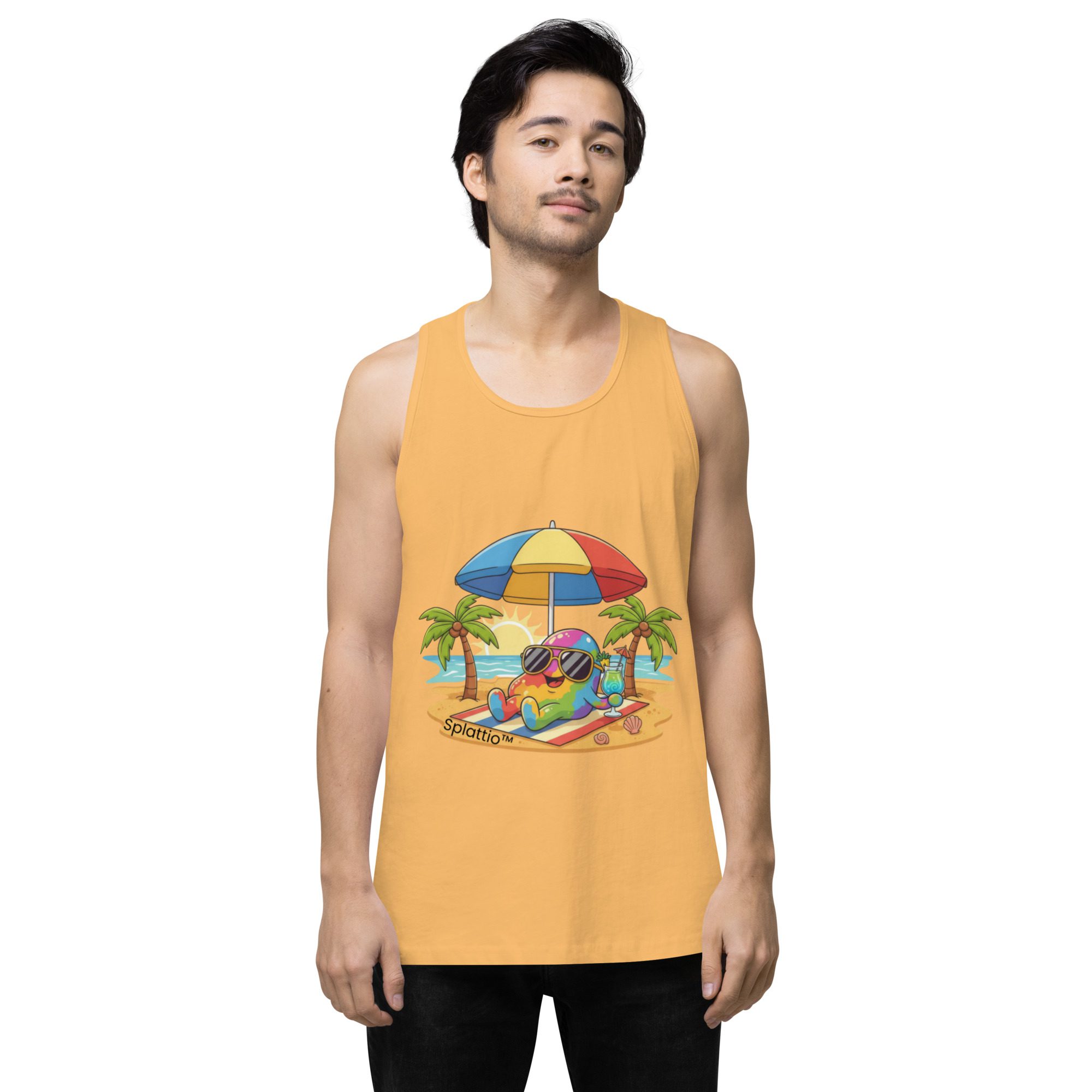 Splattio™ “Beach Vibes” Men’s Tank Top - Image 19