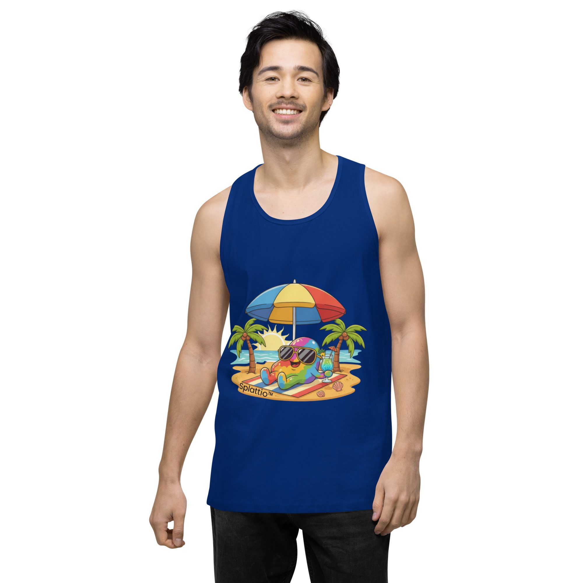 Splattio™ “Beach Vibes” Men’s Tank Top - Image 5