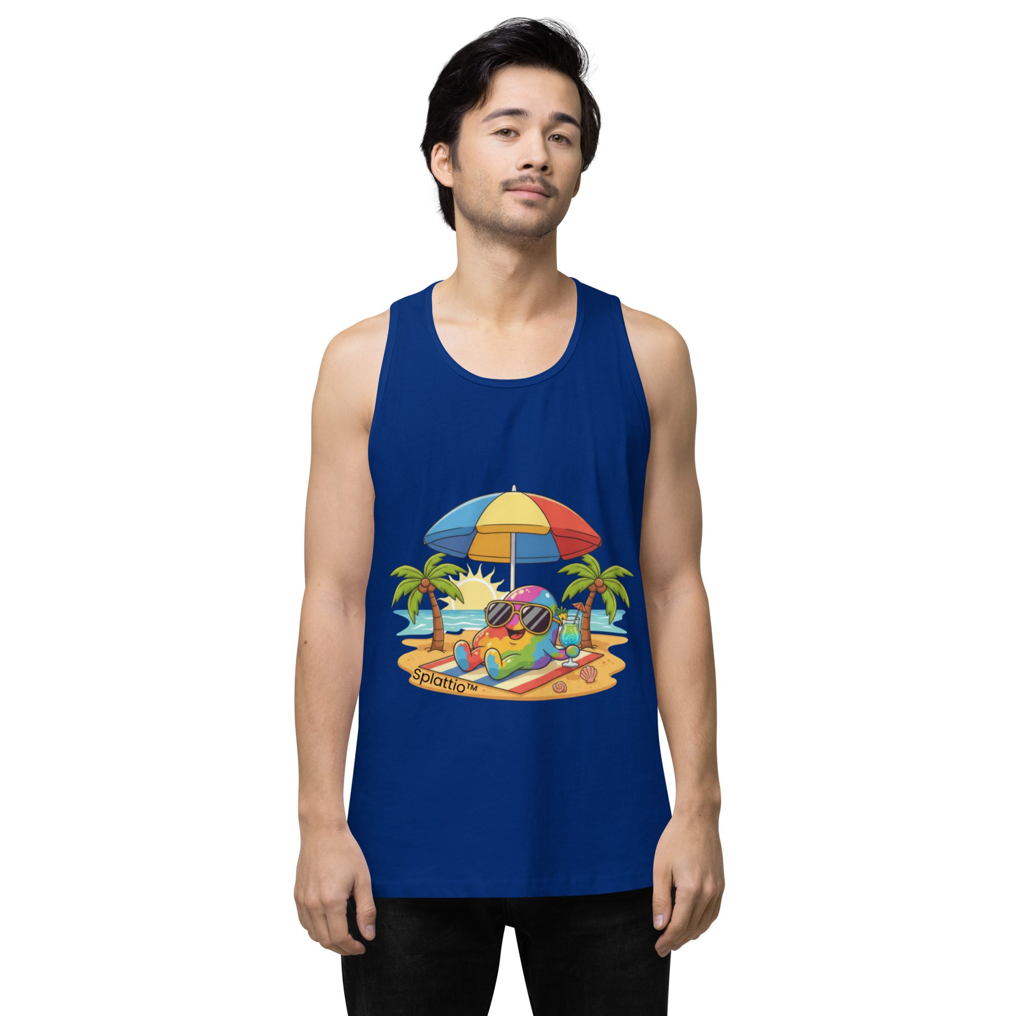 Splattio™ “Beach Vibes” Men’s Tank Top - Image 4