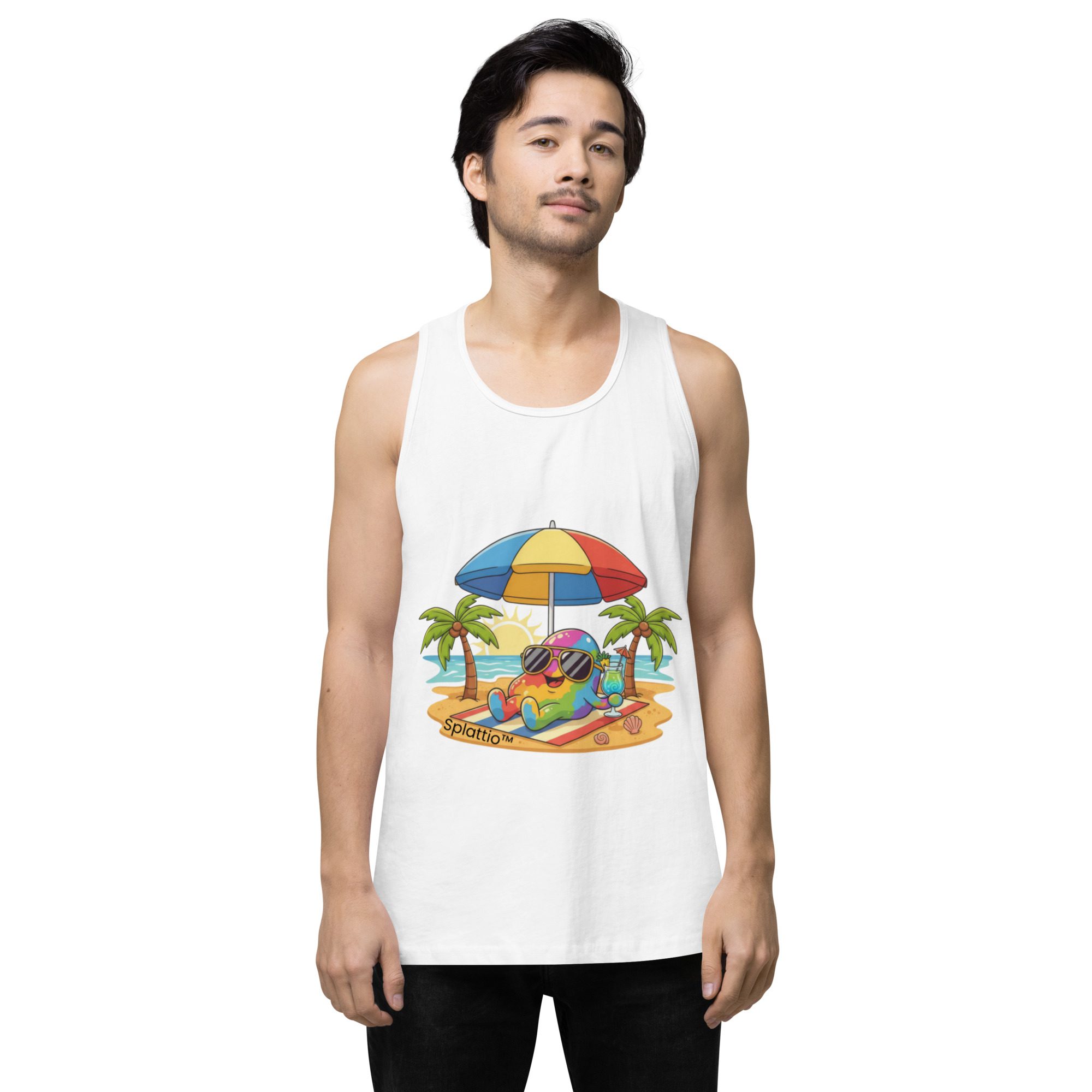 Splattio™ “Beach Vibes” Men’s Tank Top - Image 28