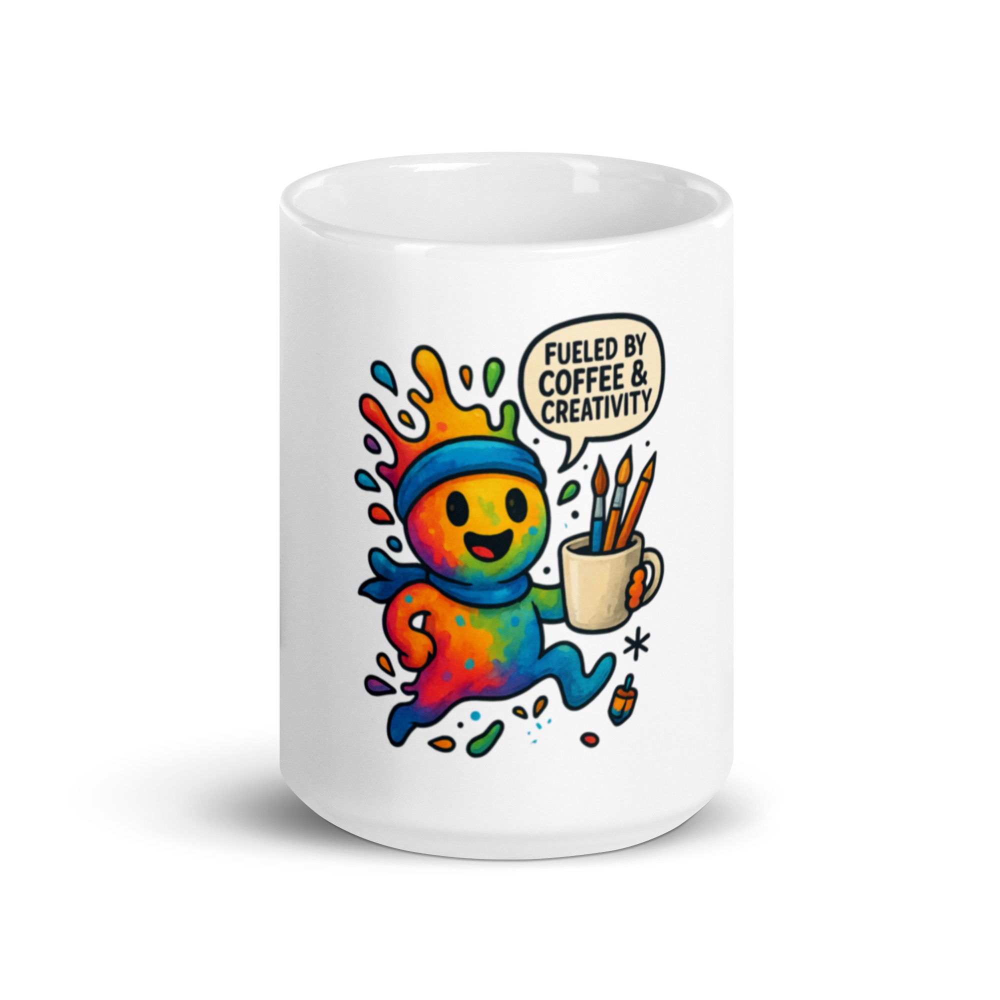 Fueled by Coffee & Creativity – Splatty Artist Mug (11oz, 15oz, 20oz) - Image 5