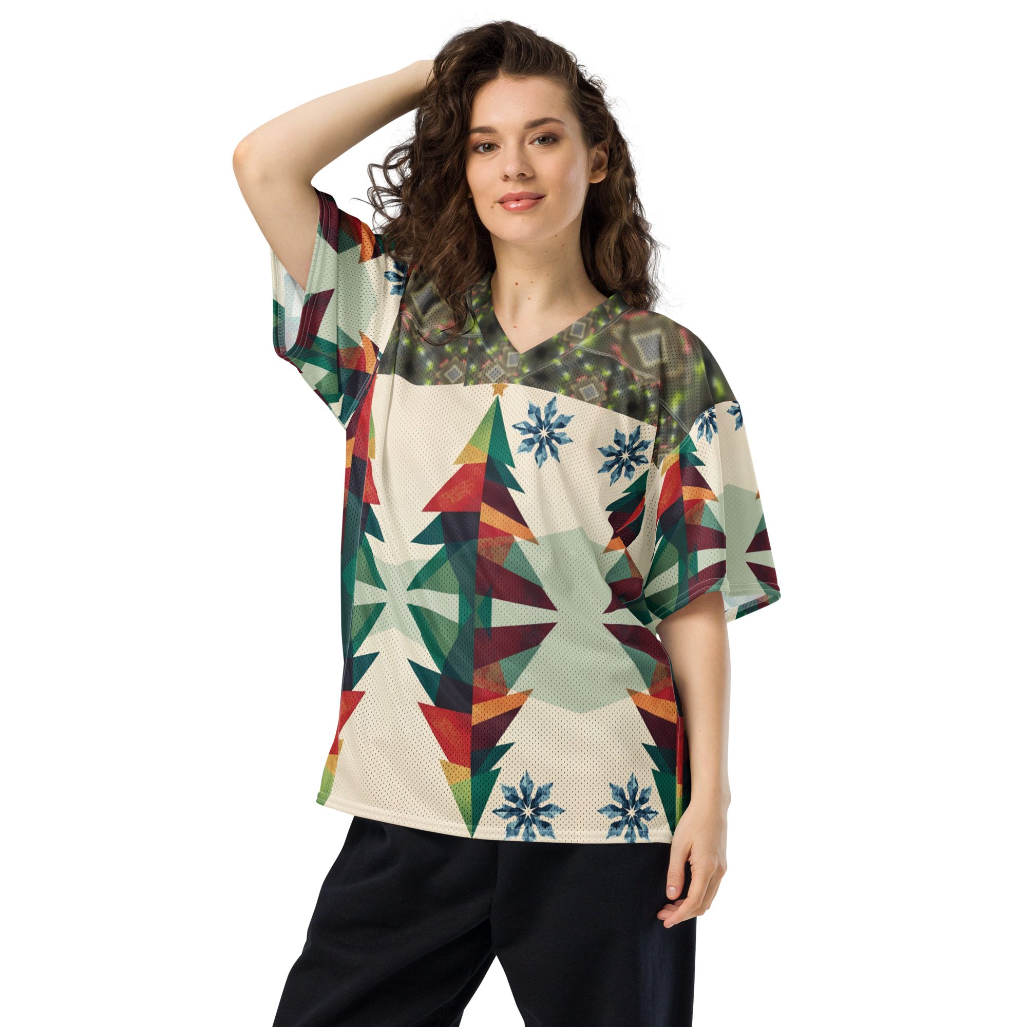 Frostlight Geometry — Unisex Modern Football Jersey - Image 4