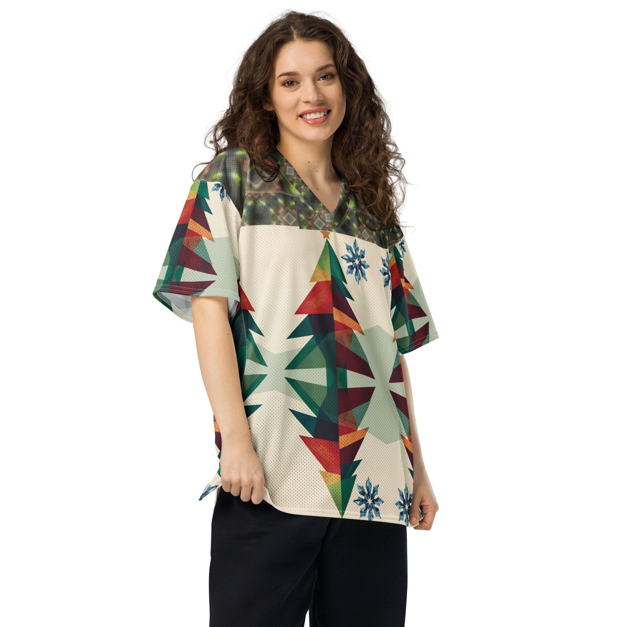 Frostlight Geometry — Unisex Modern Football Jersey - Image 2