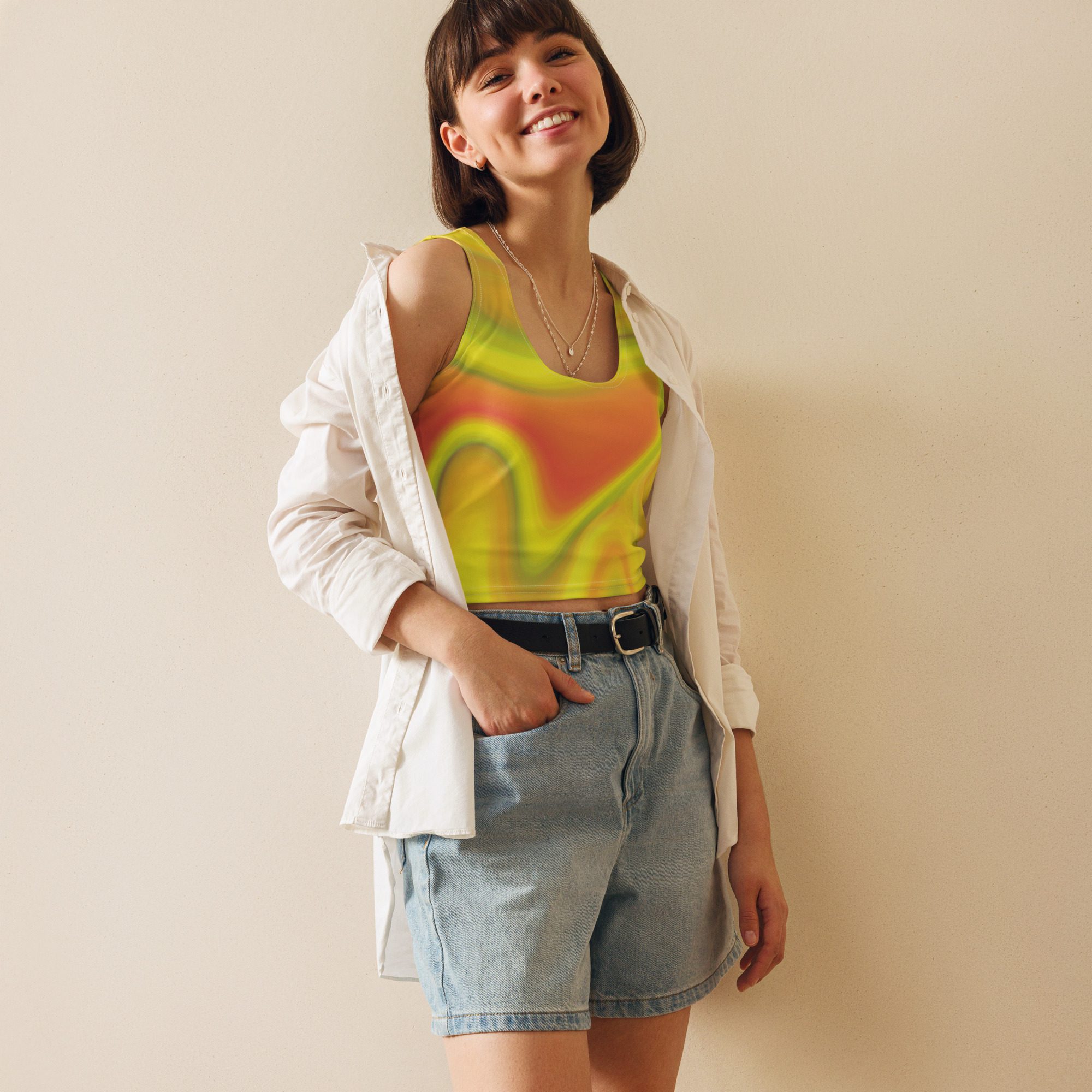 Solar Flow — All-Over Print Crop Top - Image 2
