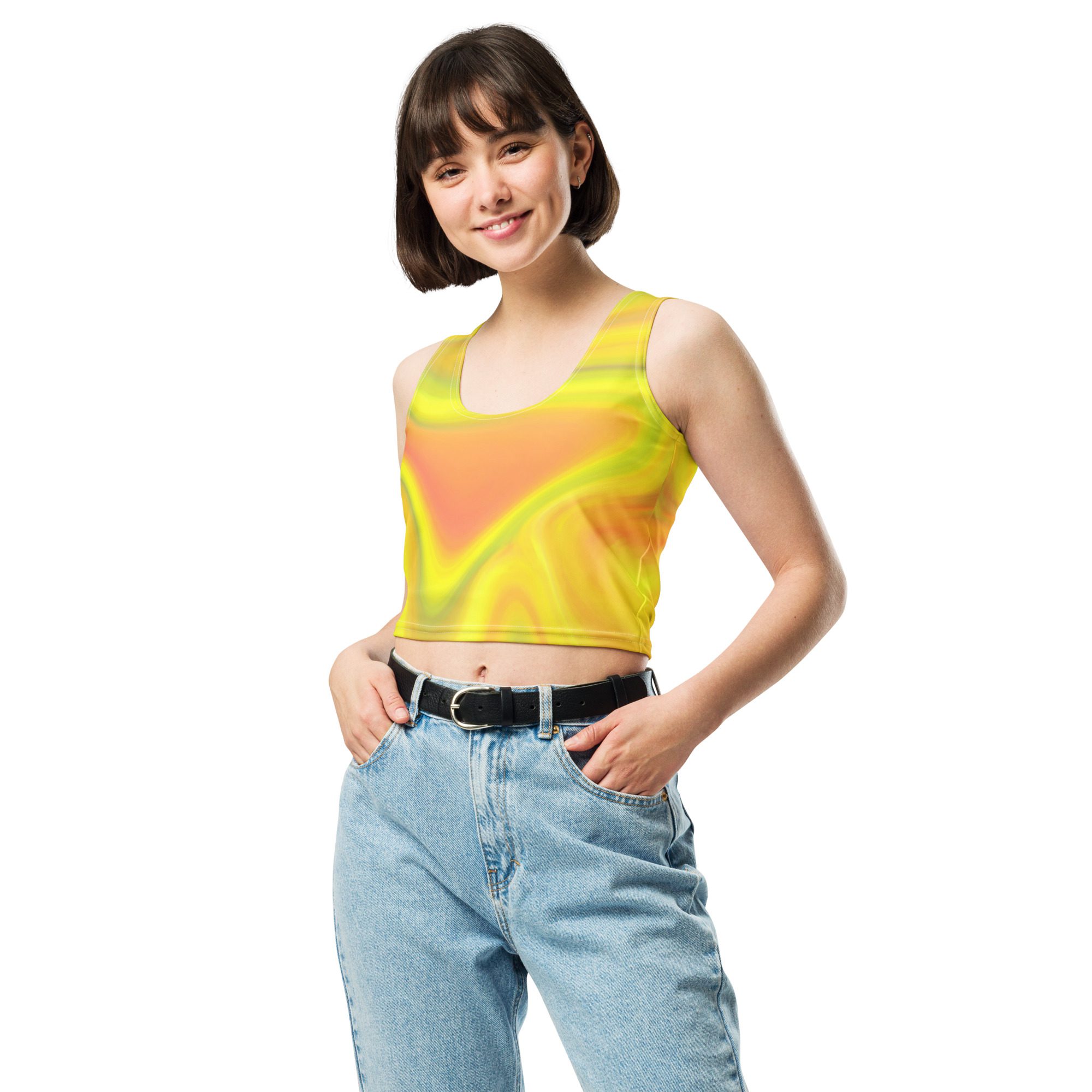 Solar Flow — All-Over Print Crop Top - Image 4
