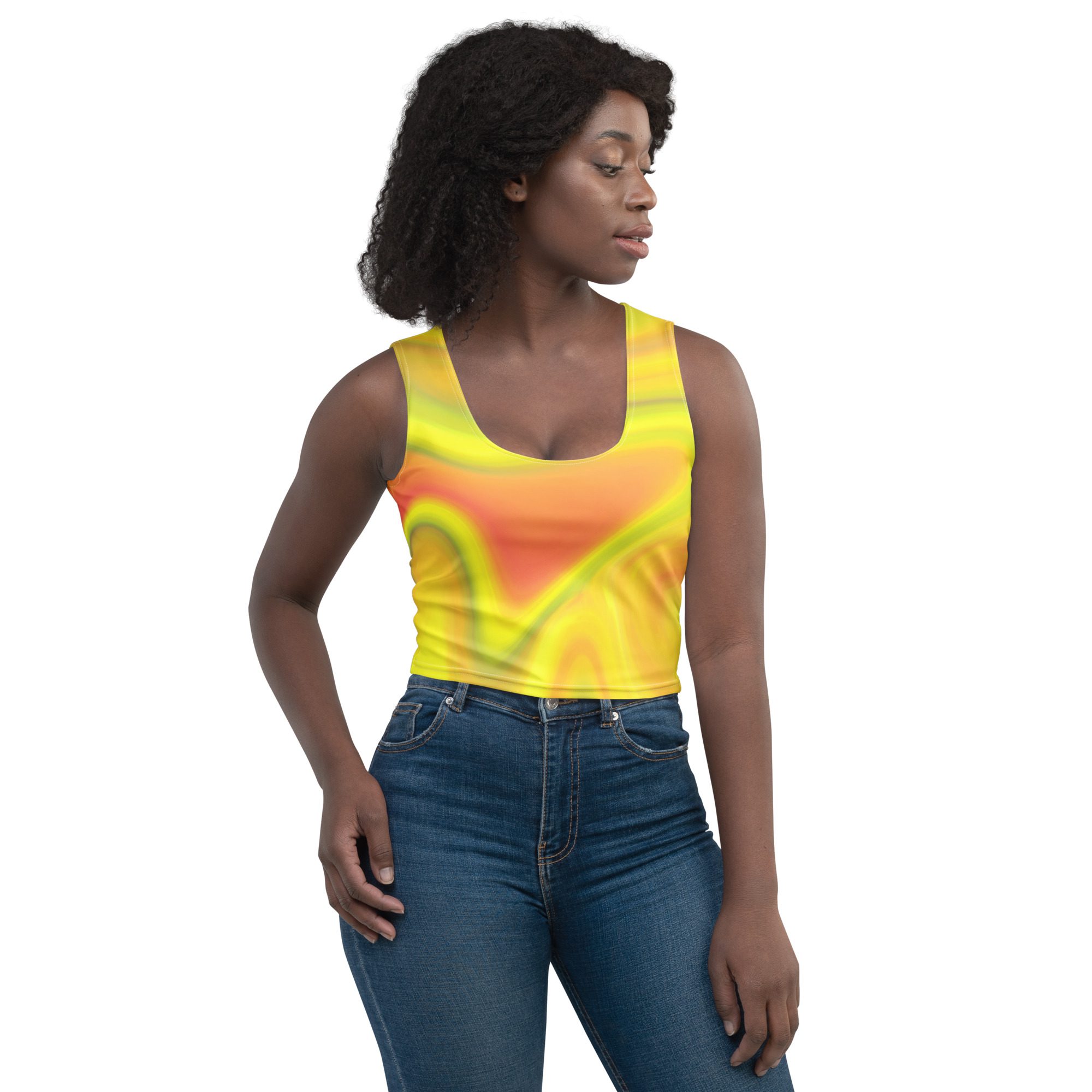 Solar Flow — All-Over Print Crop Top - Image 7