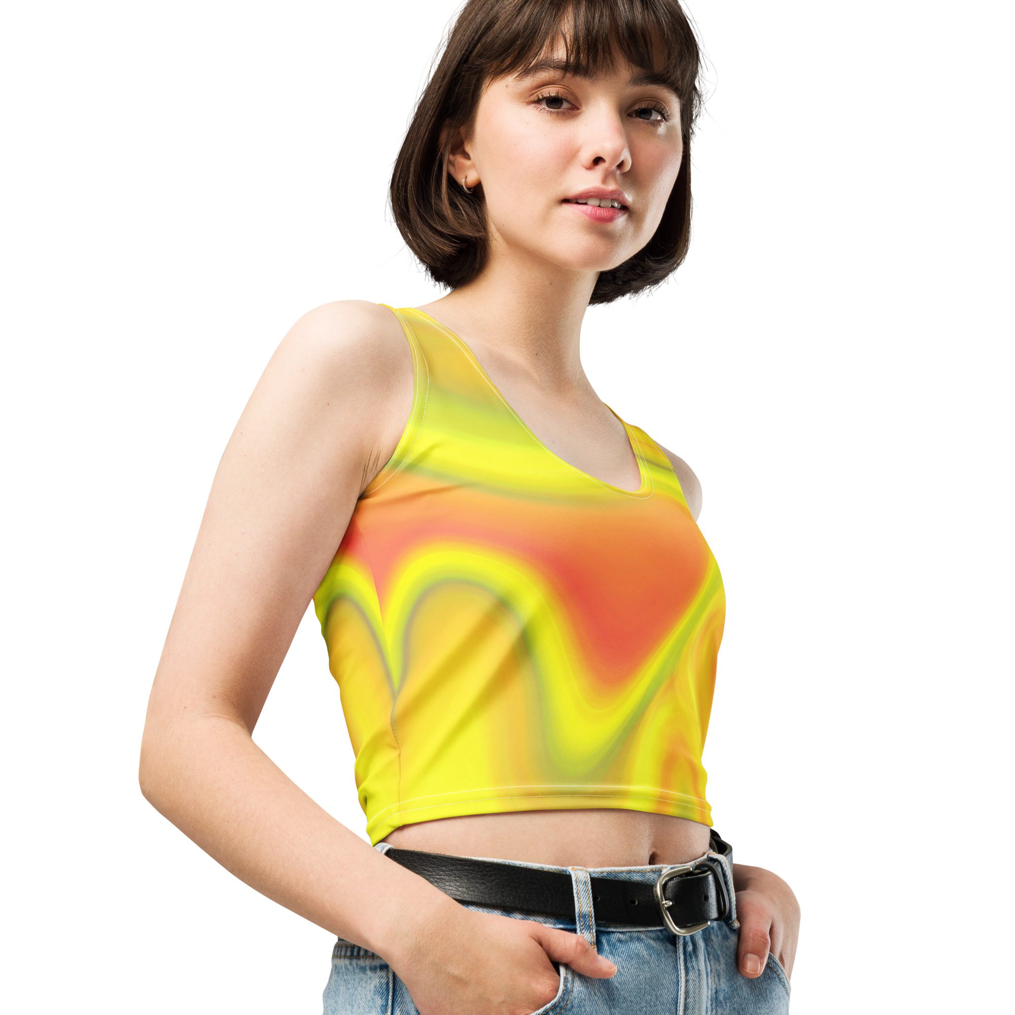 Solar Flow — All-Over Print Crop Top - Image 3