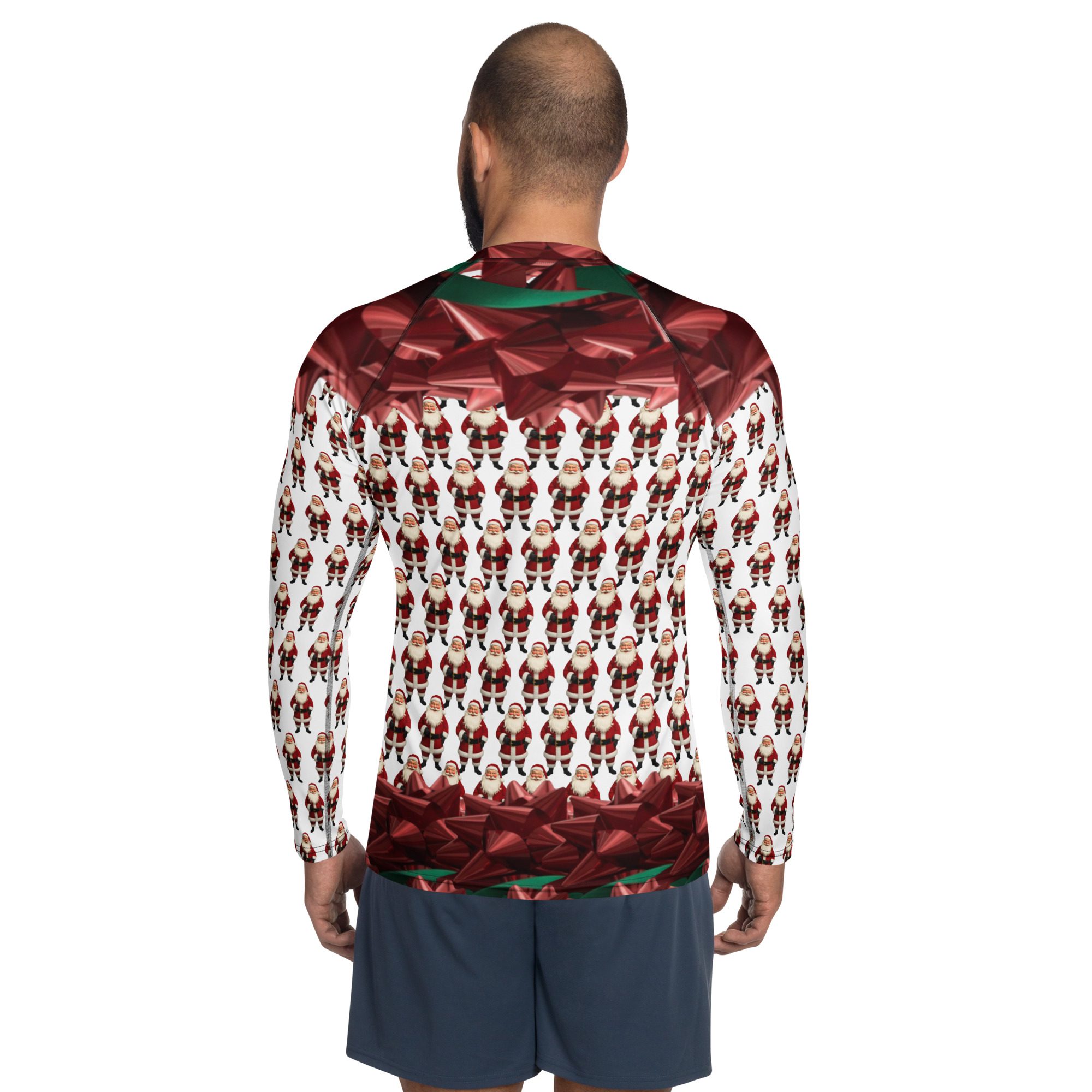 Santa's Squad Ugly Christmas - Men's All-Over Print Rash Guard - Image 2