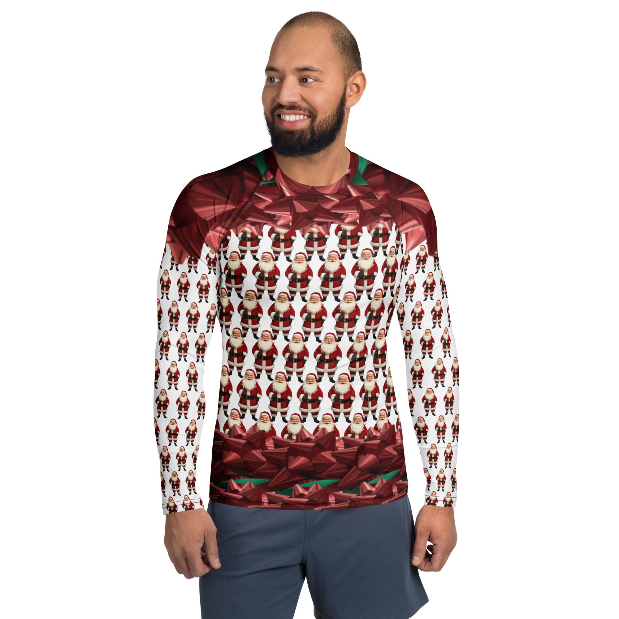 Santa's Squad Ugly Christmas - Men's All-Over Print Rash Guard