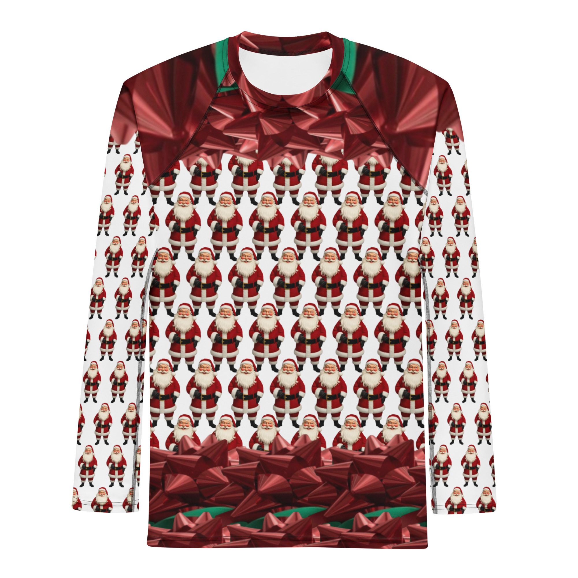 Santa's Squad Ugly Christmas - Men's All-Over Print Rash Guard - Image 5