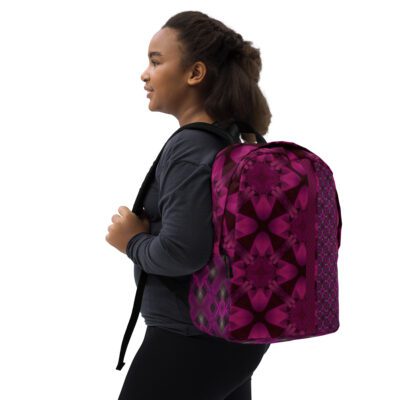 Cosmic Orchid Grid – Minimalist Backpack