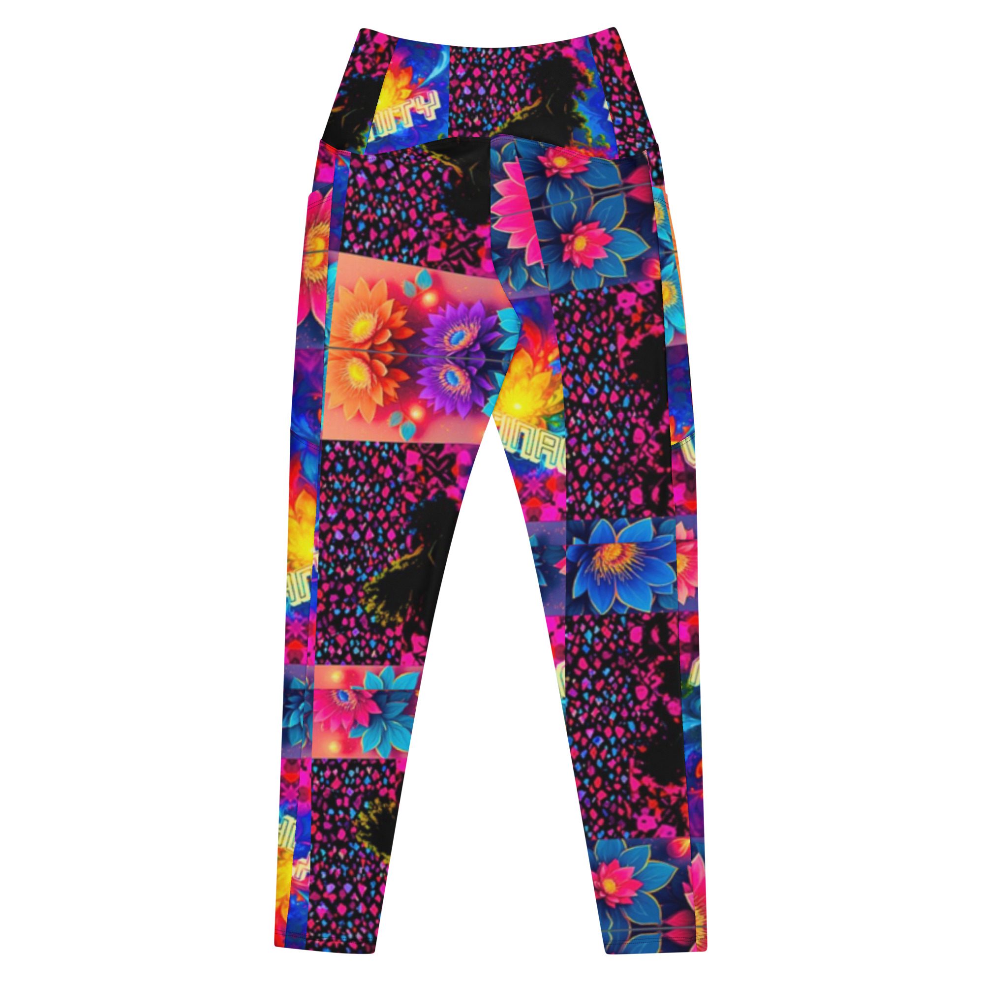 Psychedelic’s Bloomed Supernova Galaxies – Leggings with Pockets - Image 17