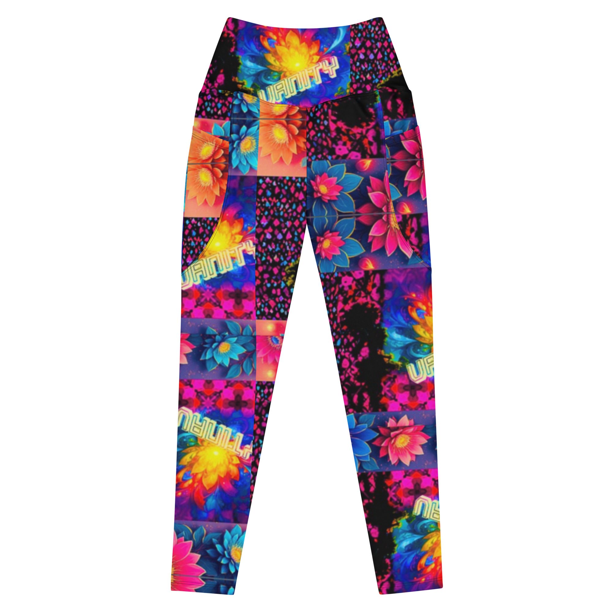 Psychedelic’s Bloomed Supernova Galaxies – Leggings with Pockets - Image 18