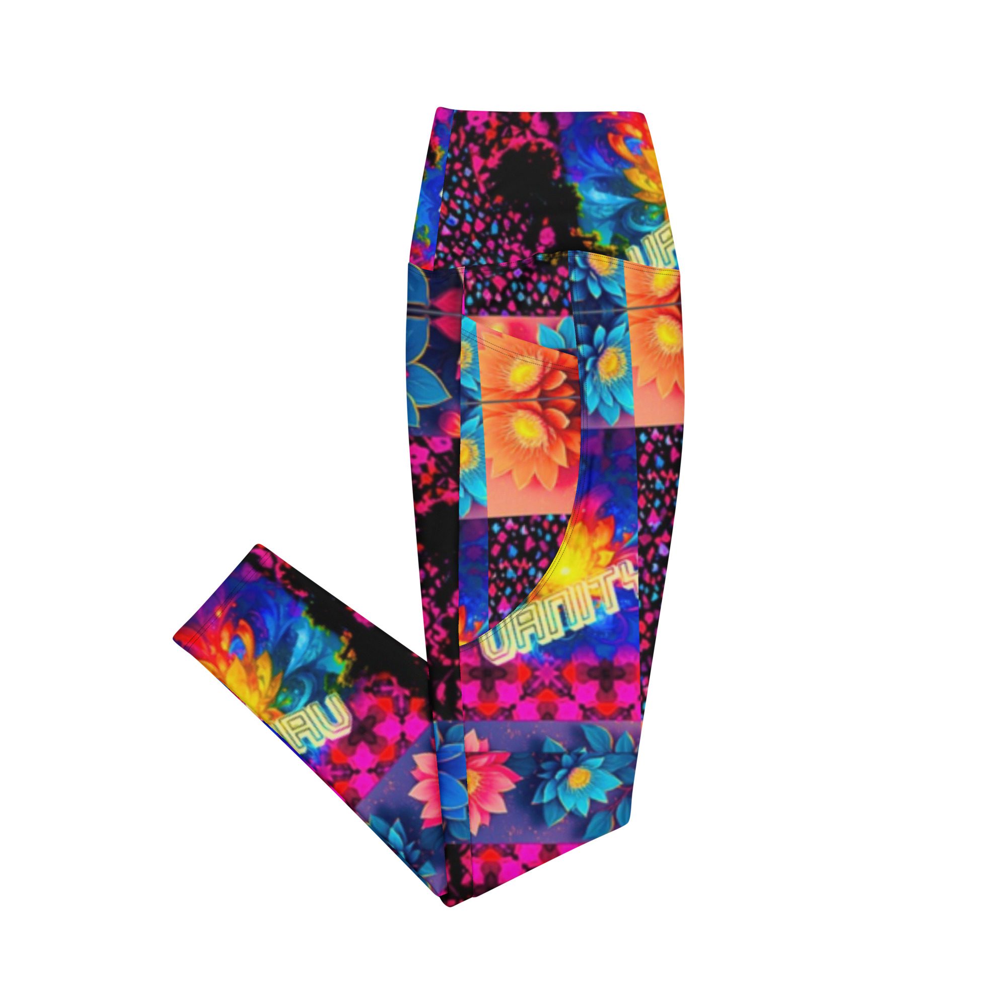 Psychedelic’s Bloomed Supernova Galaxies – Leggings with Pockets