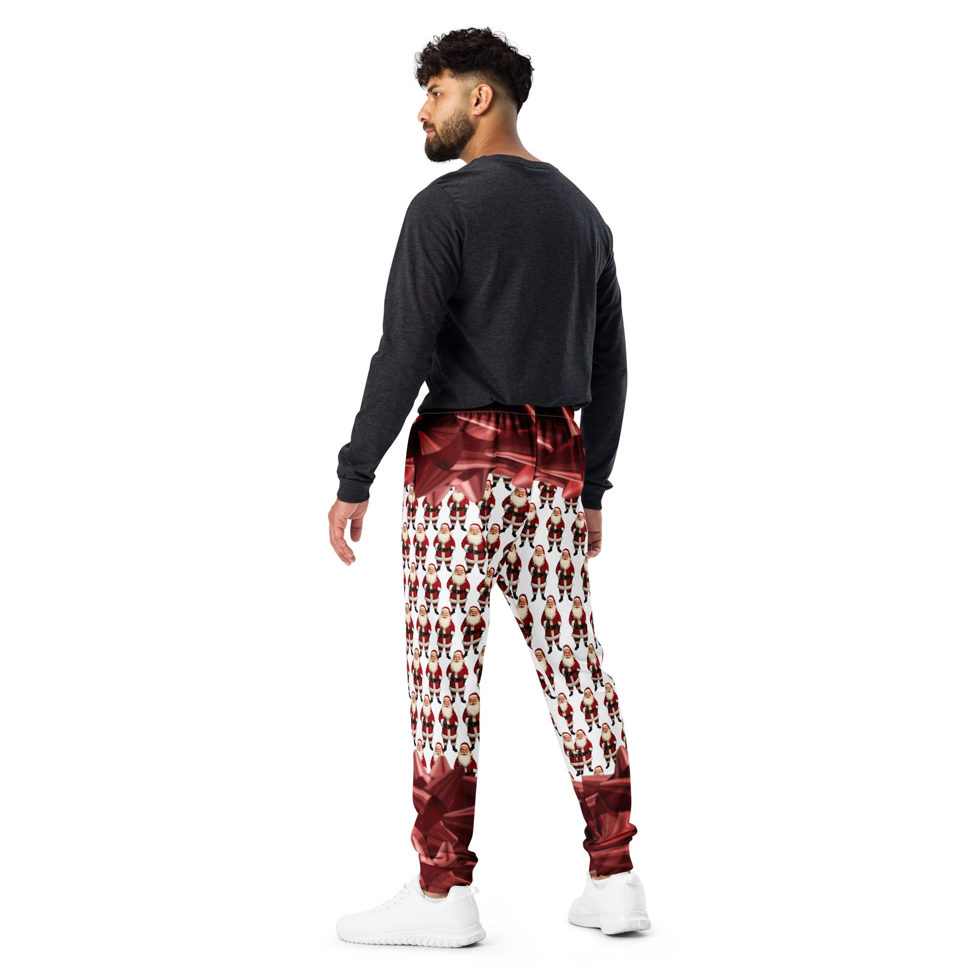 Santa’s Squad Ugly Christmas Men’s All-Over Print Joggers - Image 4