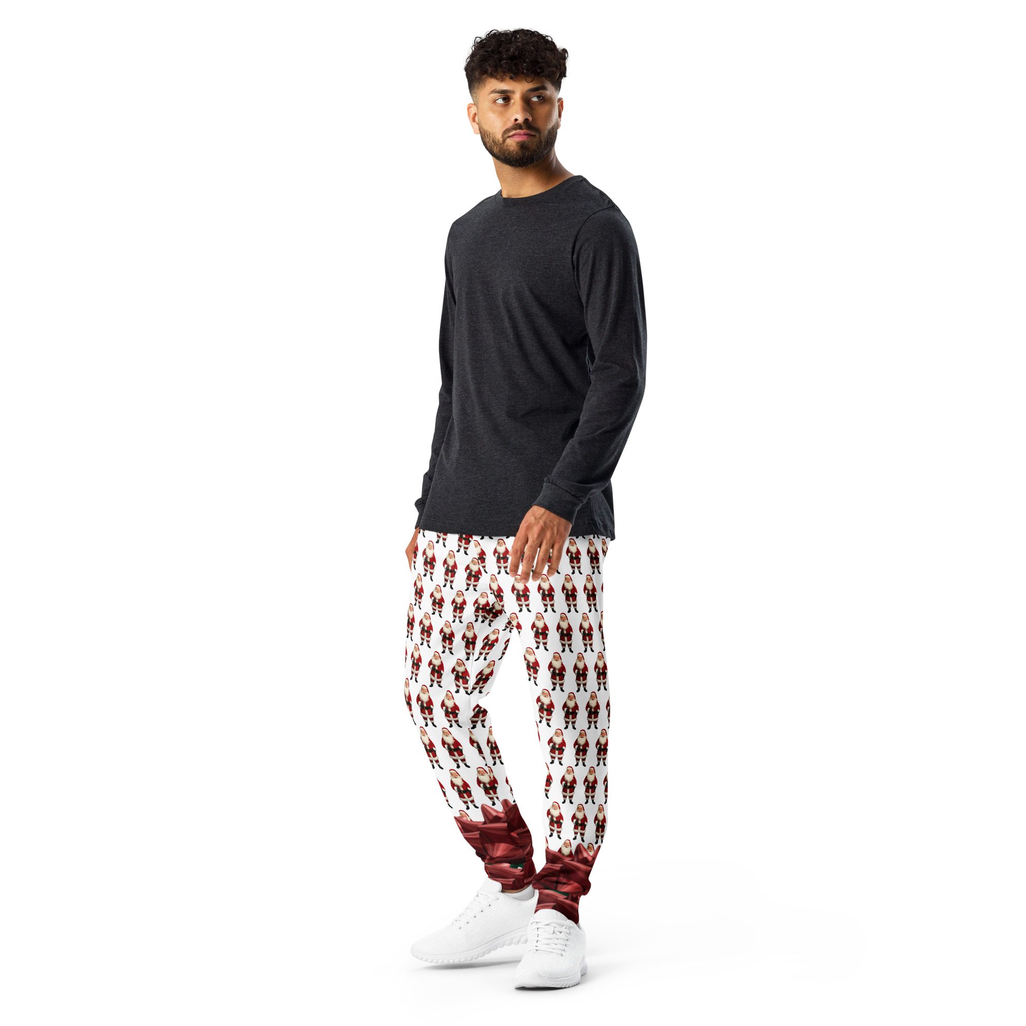 Santa’s Squad Ugly Christmas Joggers — All-Over Print Unisex Holiday Pants - Image 3