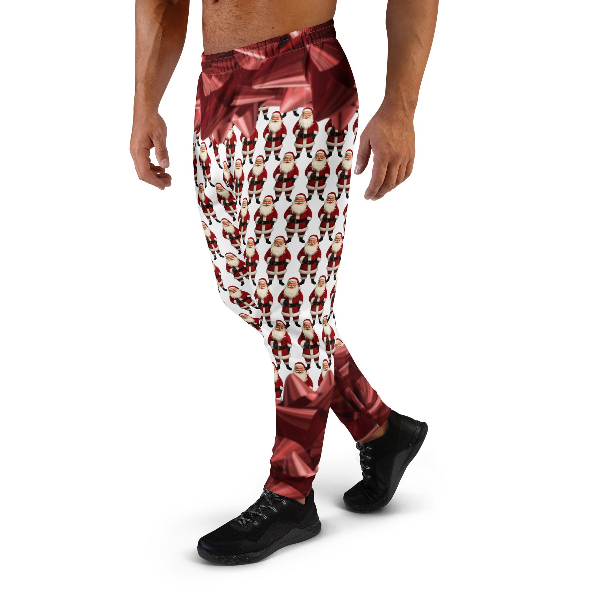 Santa’s Squad Ugly Christmas Men’s All-Over Print Joggers - Image 9