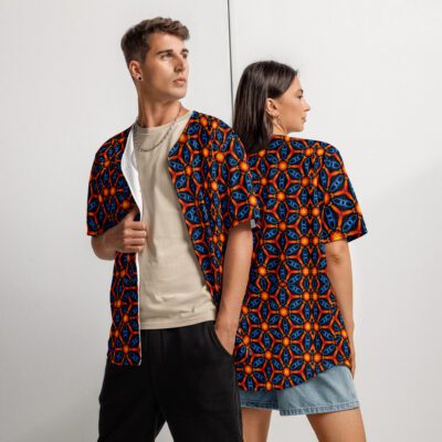 Blazed Molten Circuit – Recycled Unisex Baseball Jersey