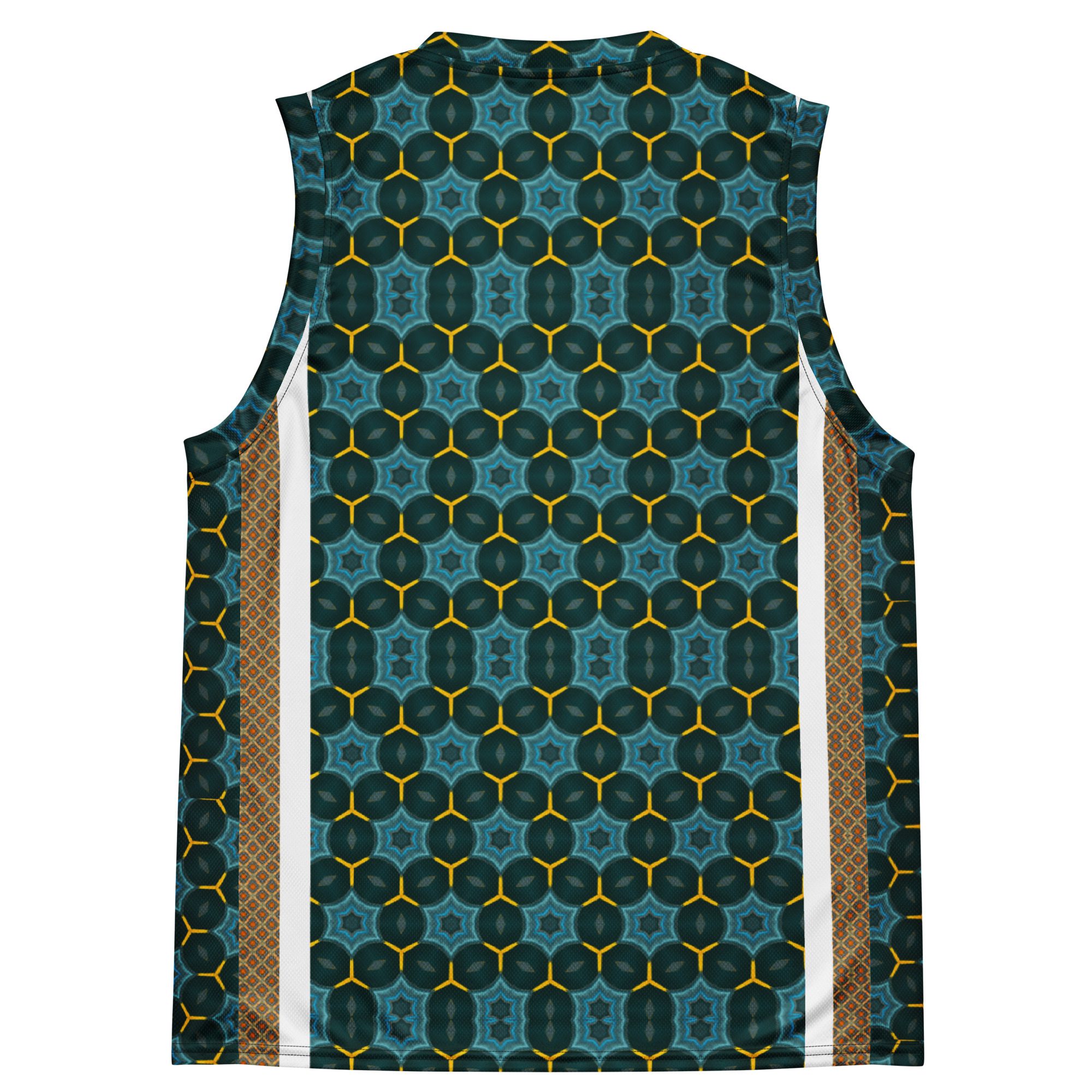 Auric Teal Matrix – Artistic All-Over Print Unisex Basketball Jersey - Image 12