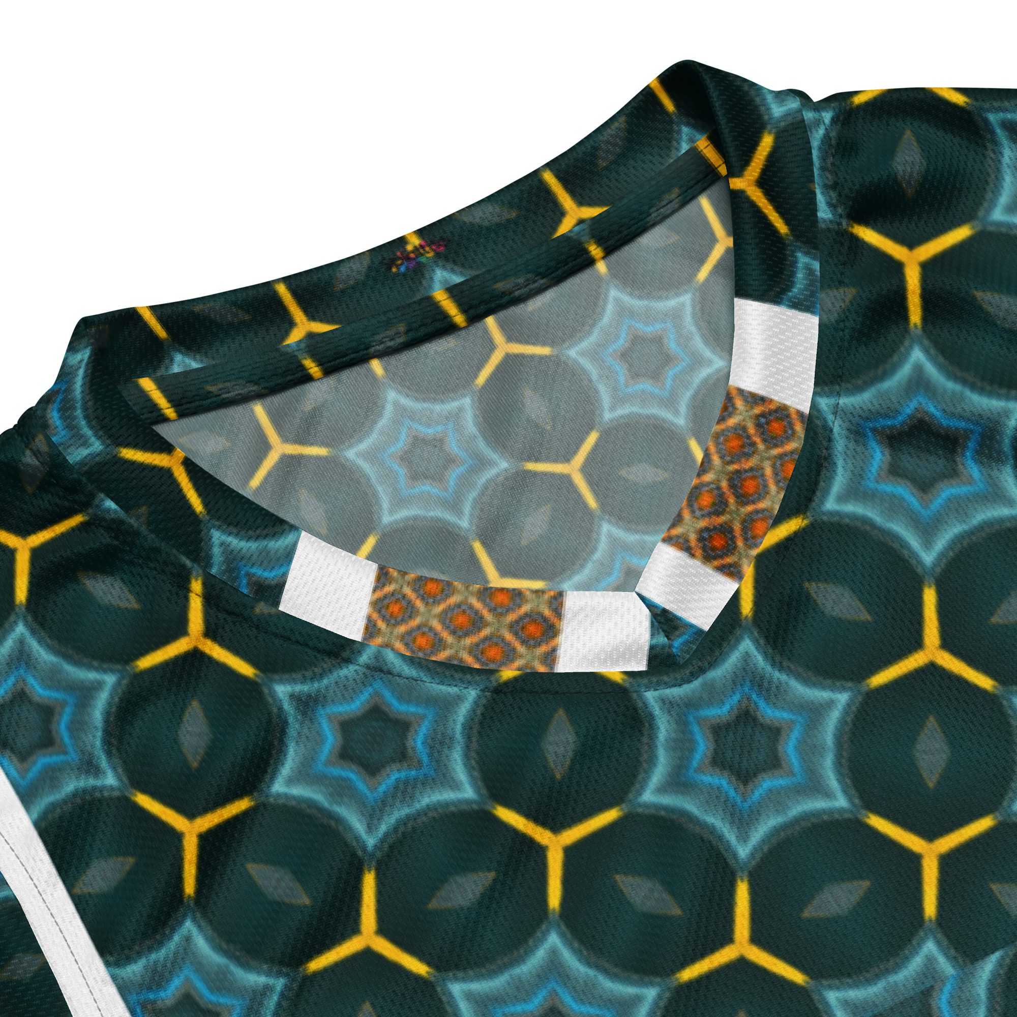 Auric Teal Matrix – Artistic All-Over Print Unisex Basketball Jersey - Image 10