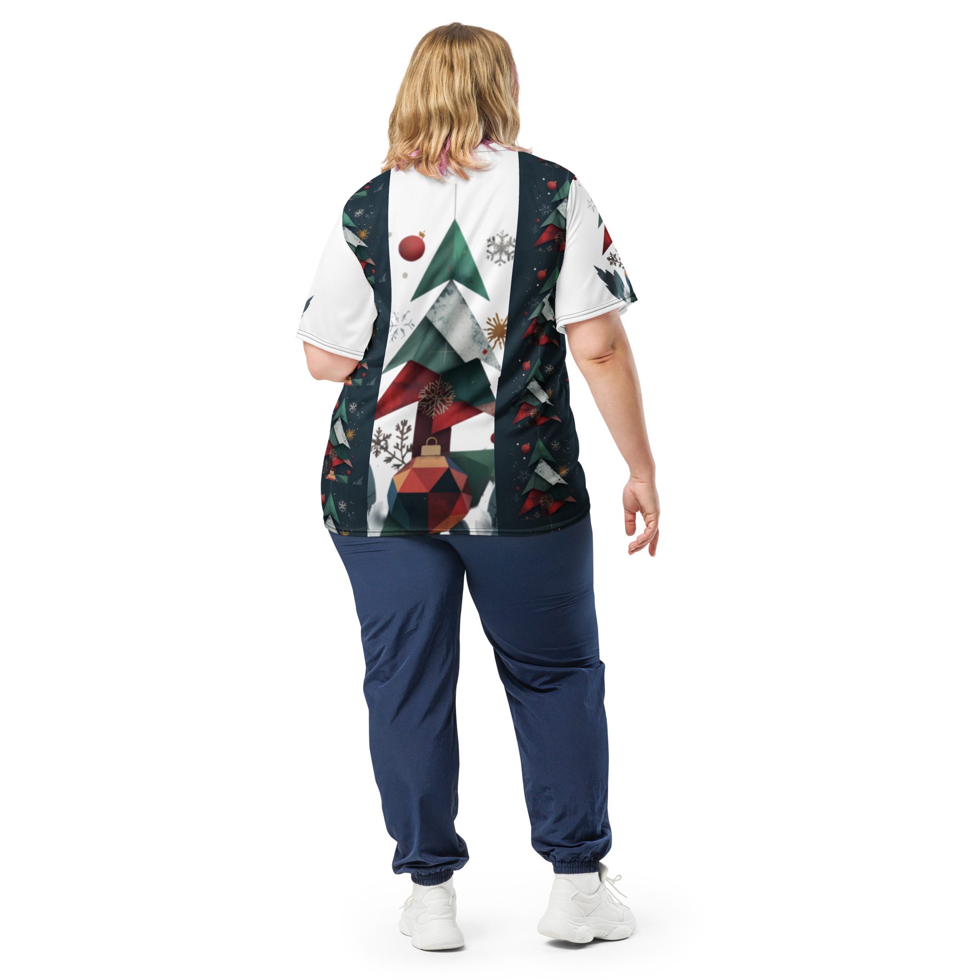 Nordic Pines Canopy – Recycled Unisex Sports Jersey - Image 4