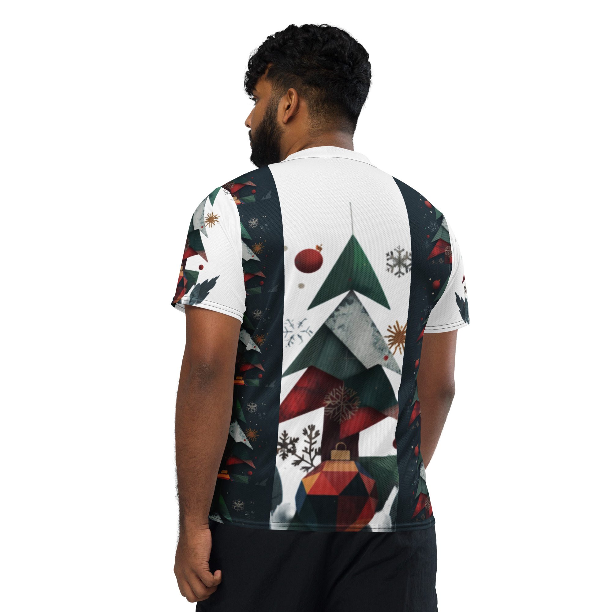 Nordic Pines Canopy – Recycled Unisex Sports Jersey - Image 2