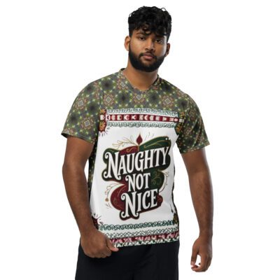 “Naughty Not Nice” — Holiday Luxe Unisex T-Shirt