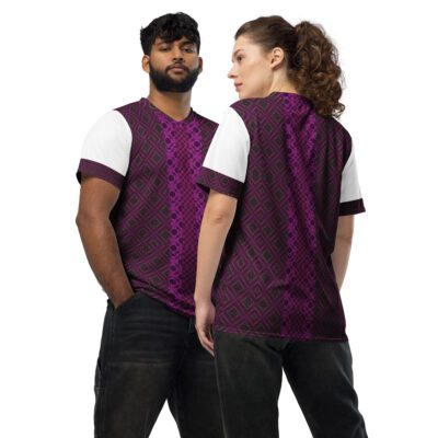 Violet Gridstream – Recycled Unisex Sports Jersey