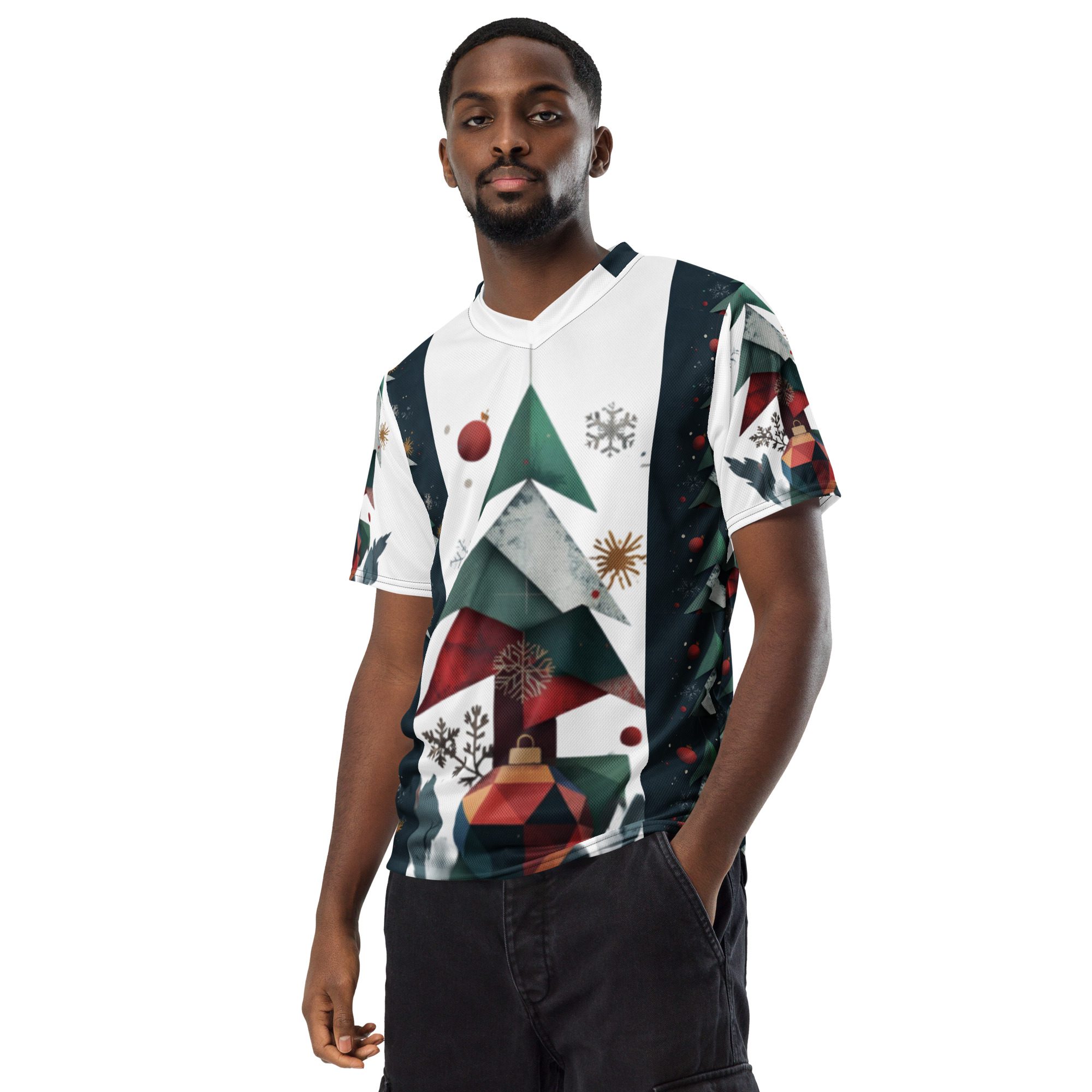 Nordic Pines Canopy – Recycled Unisex Sports Jersey - Image 8