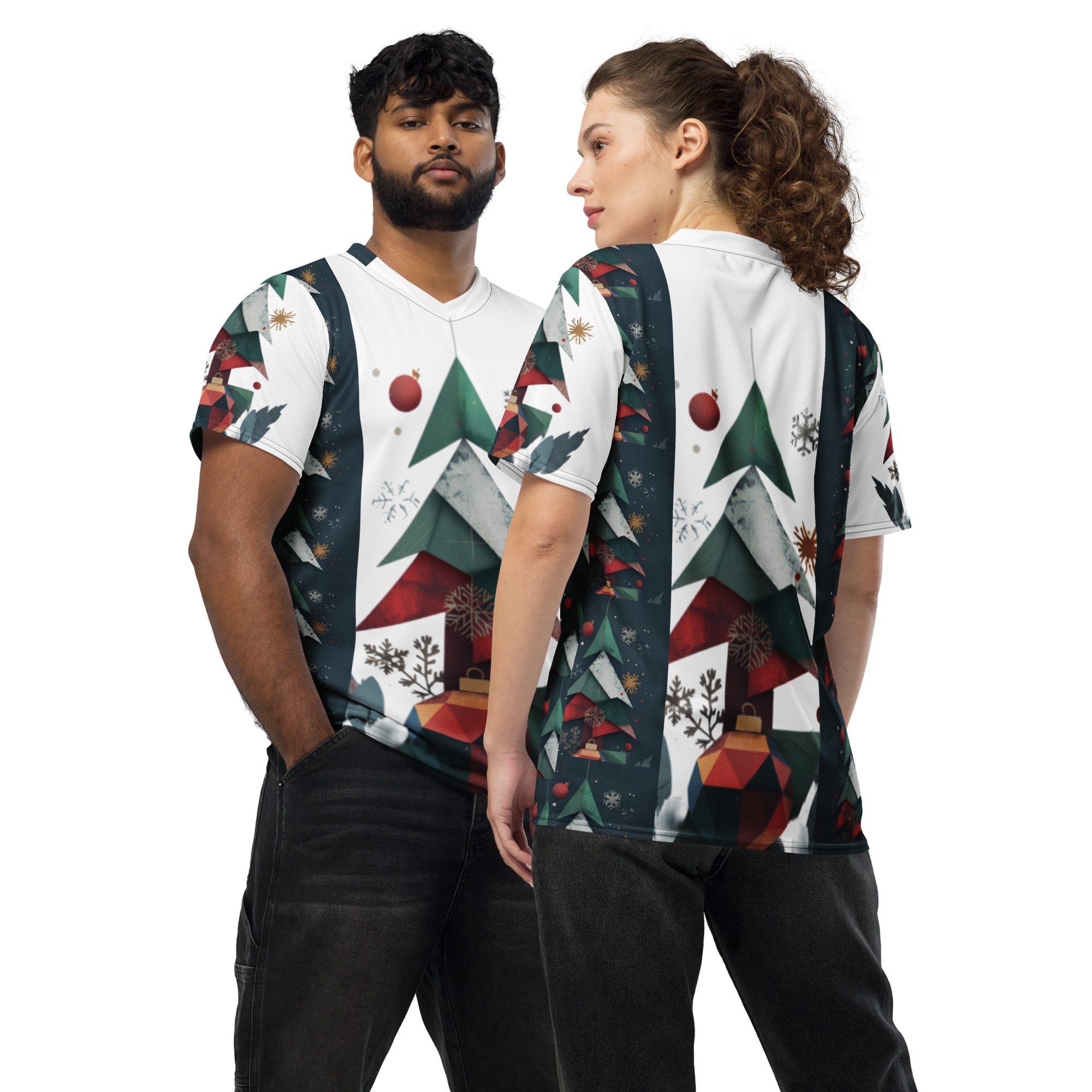Nordic Pines Canopy – Recycled Unisex Sports Jersey - Image 16