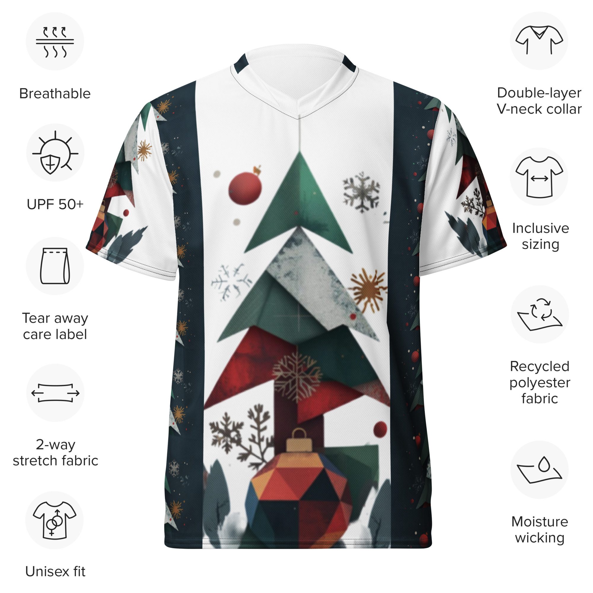 Nordic Pines Canopy – Recycled Unisex Sports Jersey - Image 17