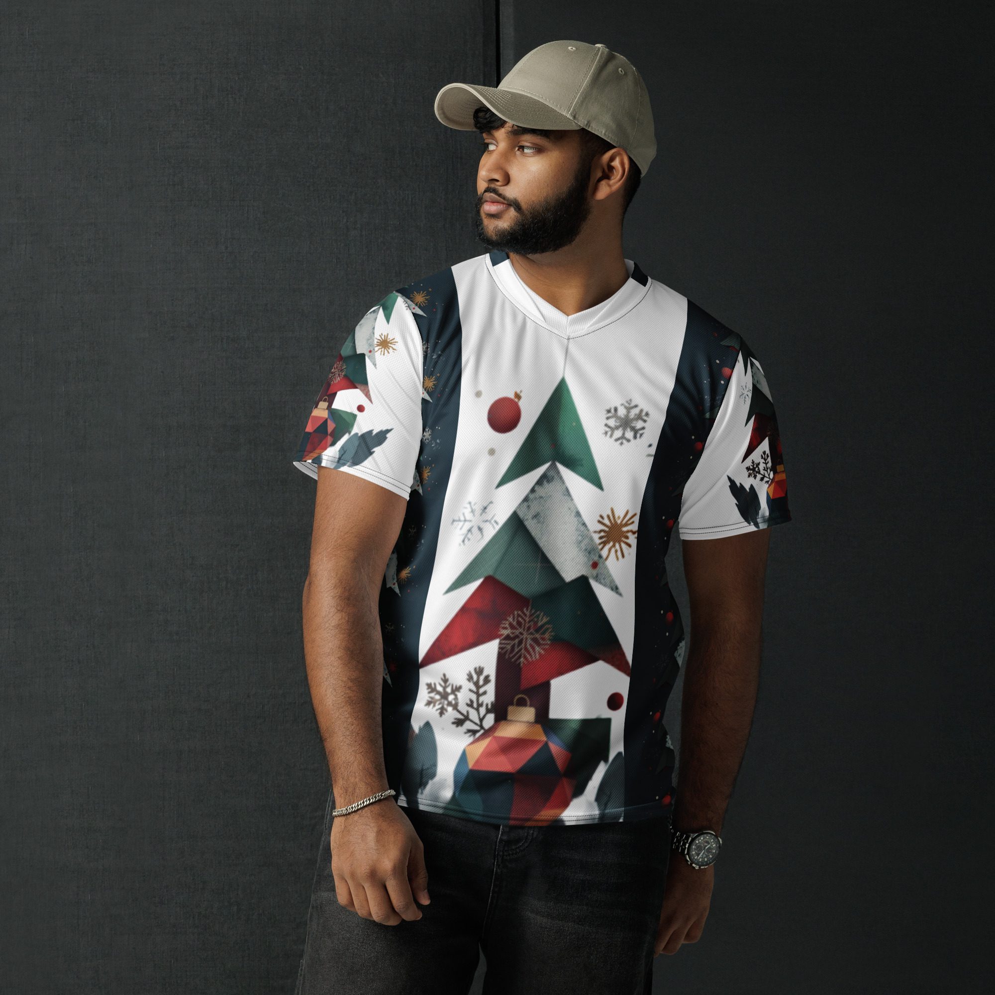 Nordic Pines Canopy – Recycled Unisex Sports Jersey - Image 18